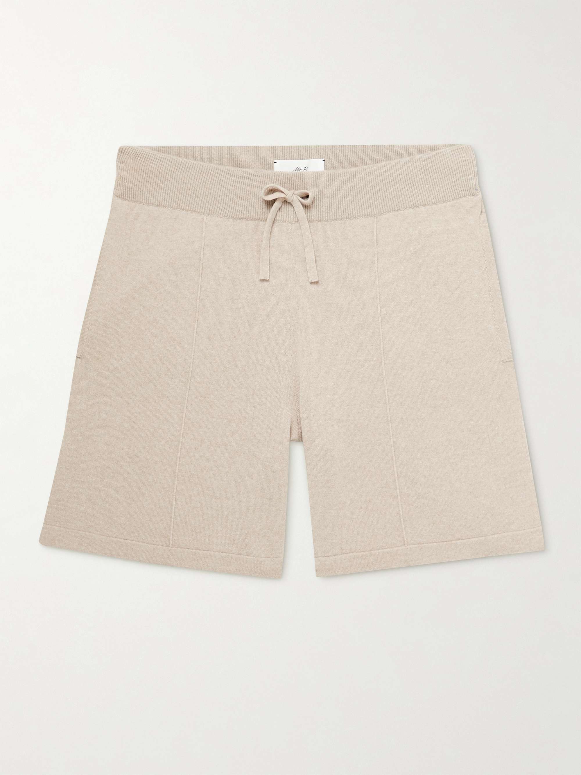 mrporter.com | Straight-Leg Pintucked Wool and Cashmere-Blend Drawstring Shorts
