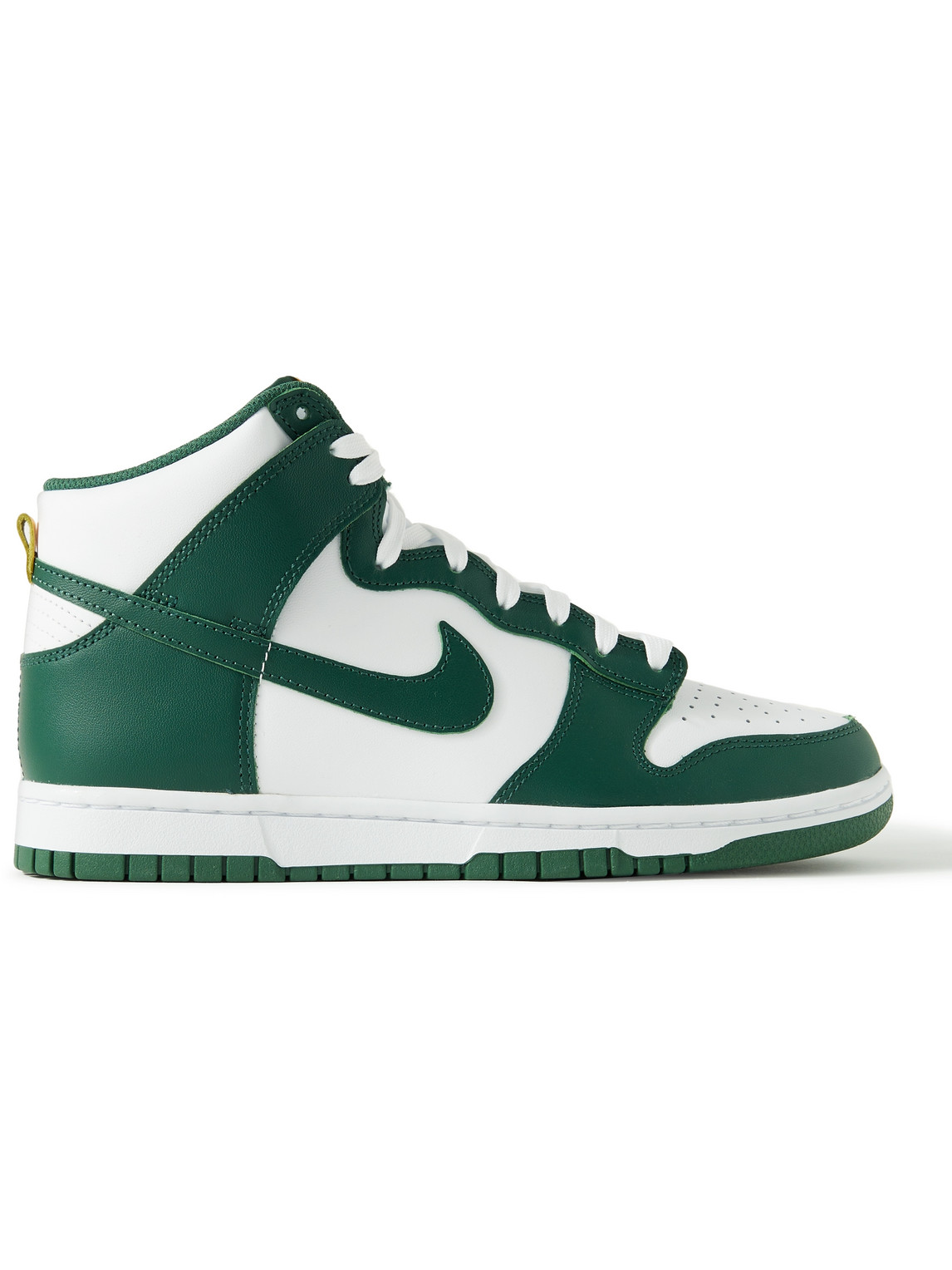 NIKE DUNK HIGH RETRO LEATHER HIGH-TOP SNEAKERS