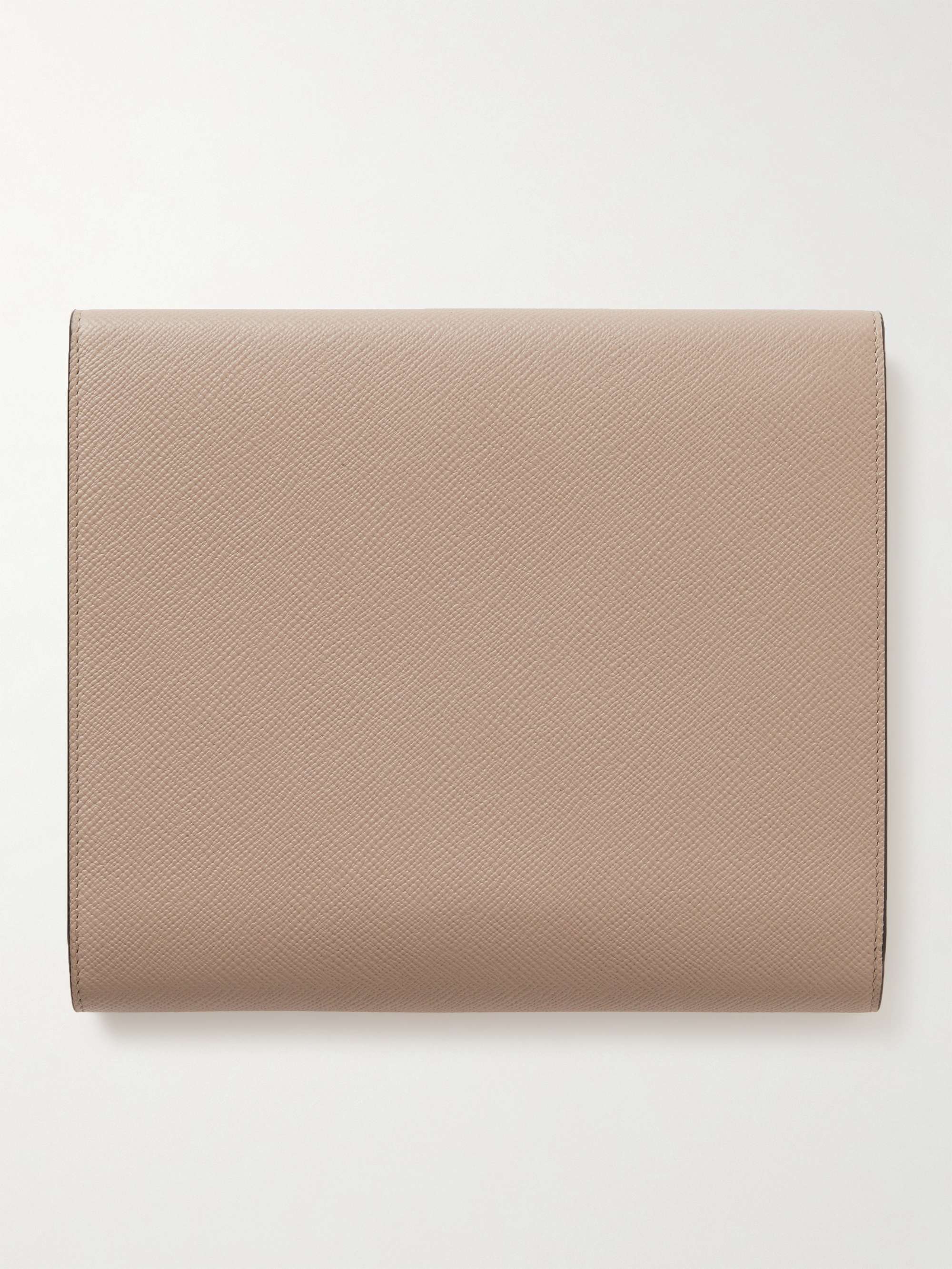 SMYTHSON Panama Cross-Grain Trifold Leather Writing Folder