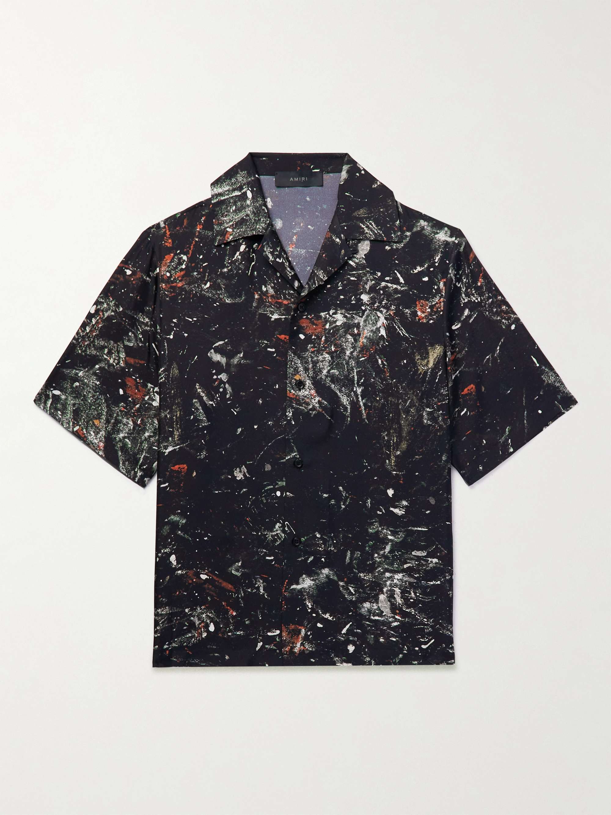 AMIRI + Wes Lang Convertible-Collar Printed Silk-Twill Shirt