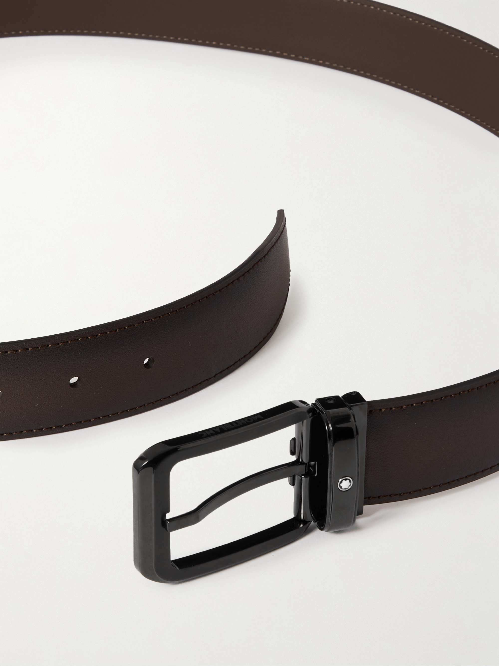 MONTBLANC 3.5cm Leather Belt