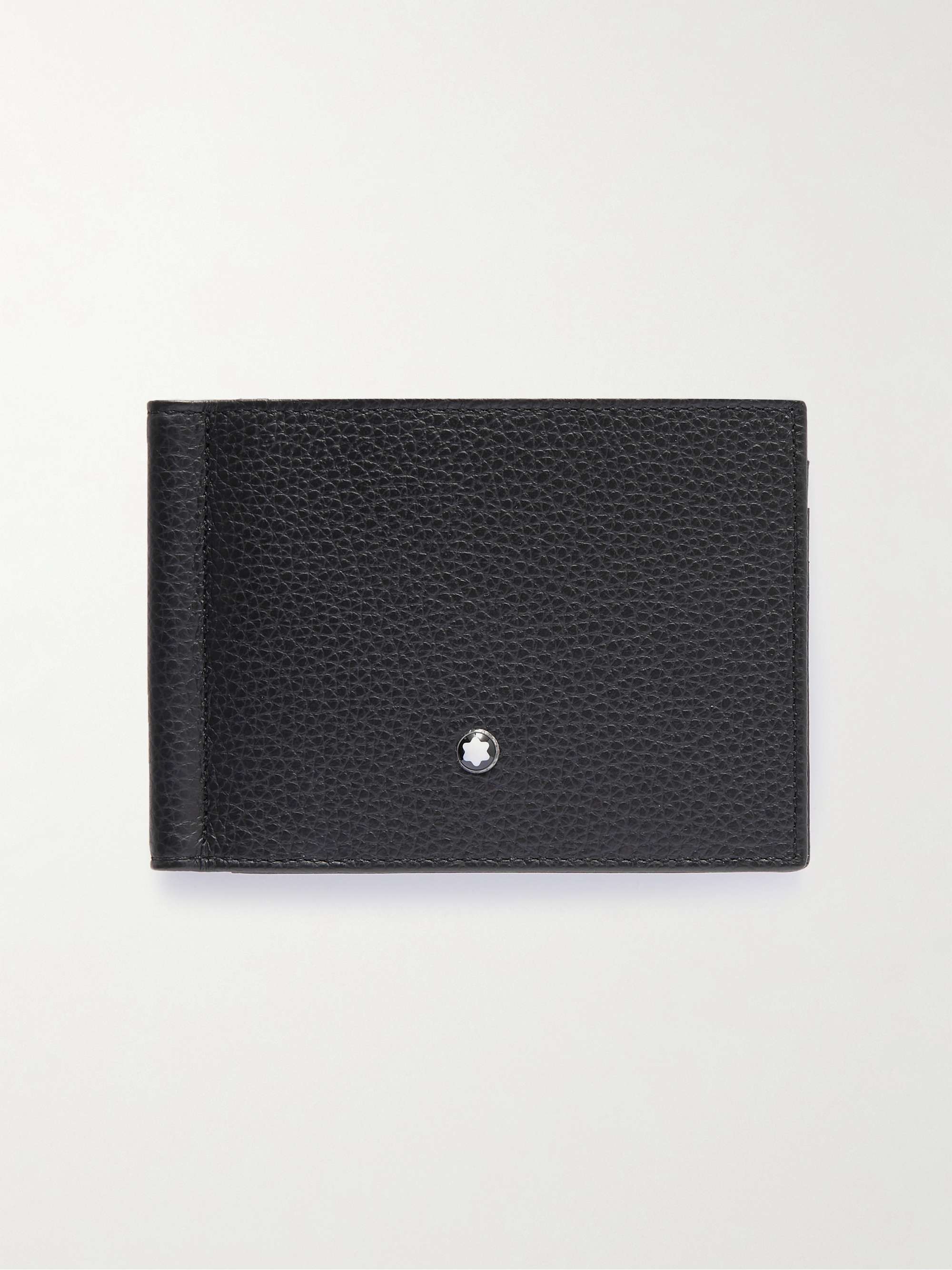 몽블랑 Montblanc Meisterstueck Full-Grain Leather Billfold Wallet with Money Clip,Black