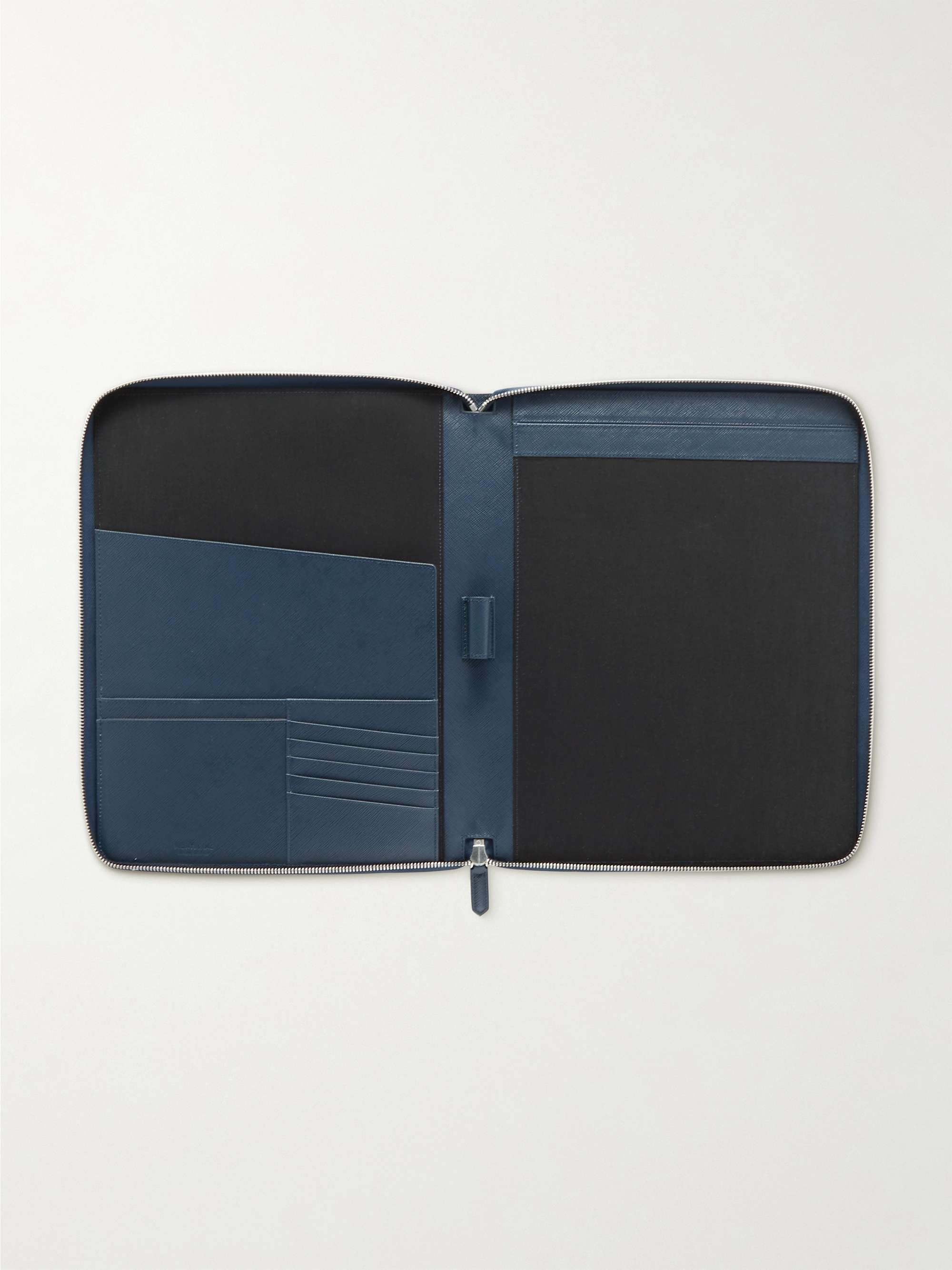 Blue Sartorial Cross-Grain Leather Notebook Holder | MONTBLANC 