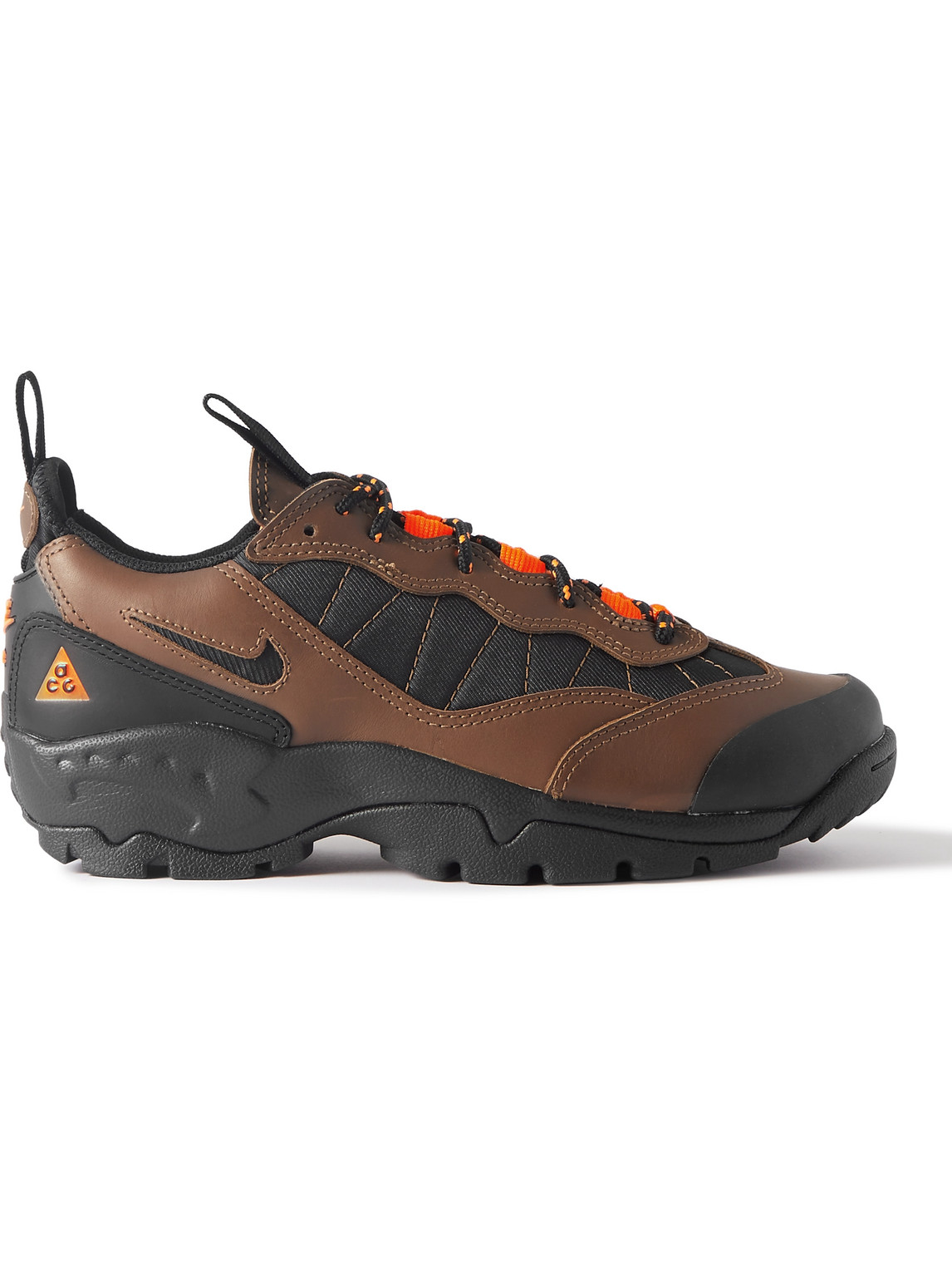 NIKE ACG AIR MADA RUBBER-TRIMMED LEATHER AND MESH HIKING SNEAKERS