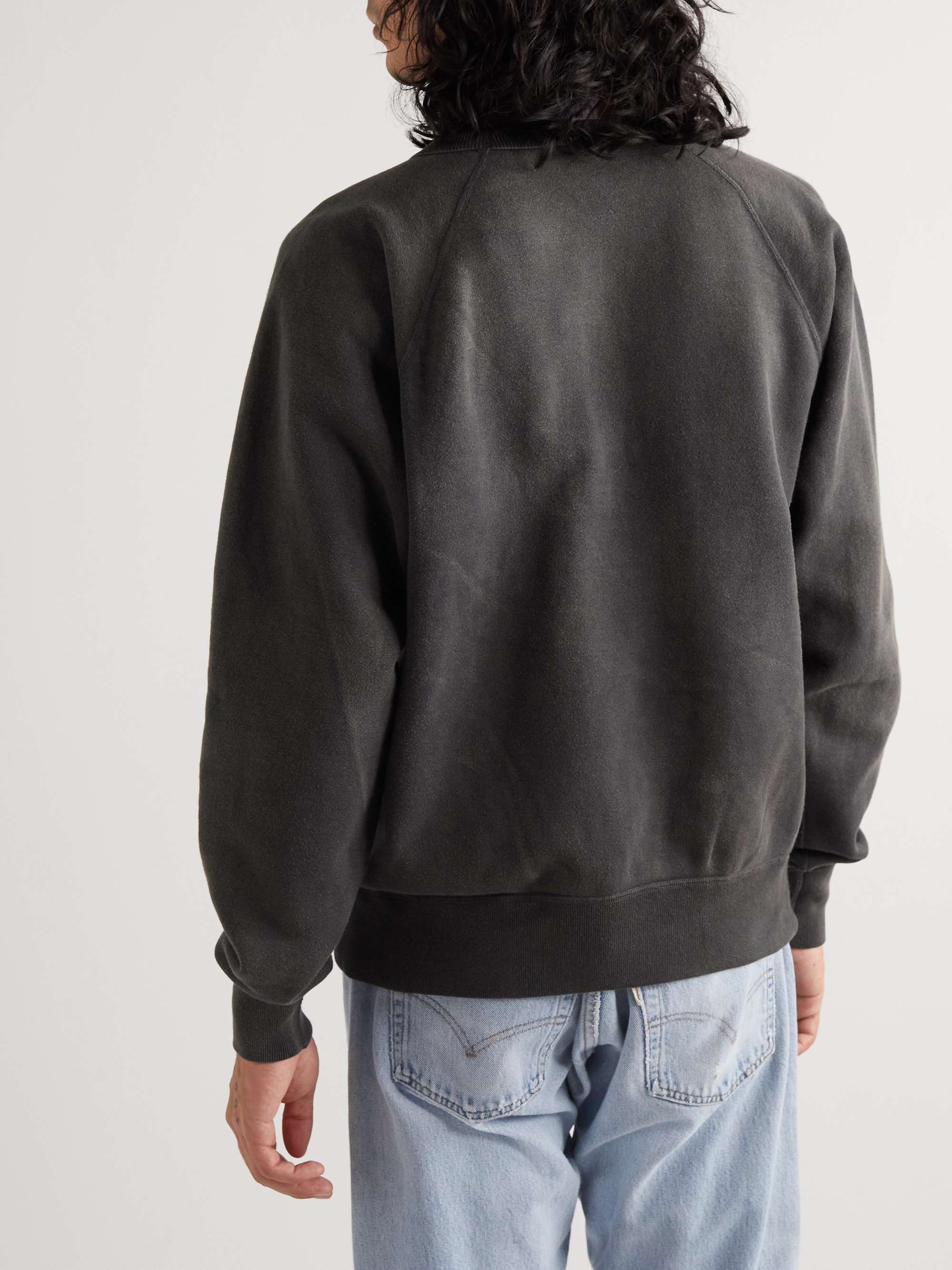 Black Logo-Print Cotton-Jersey Sweatshirt | SAINT MXXXXXX | MR PORTER