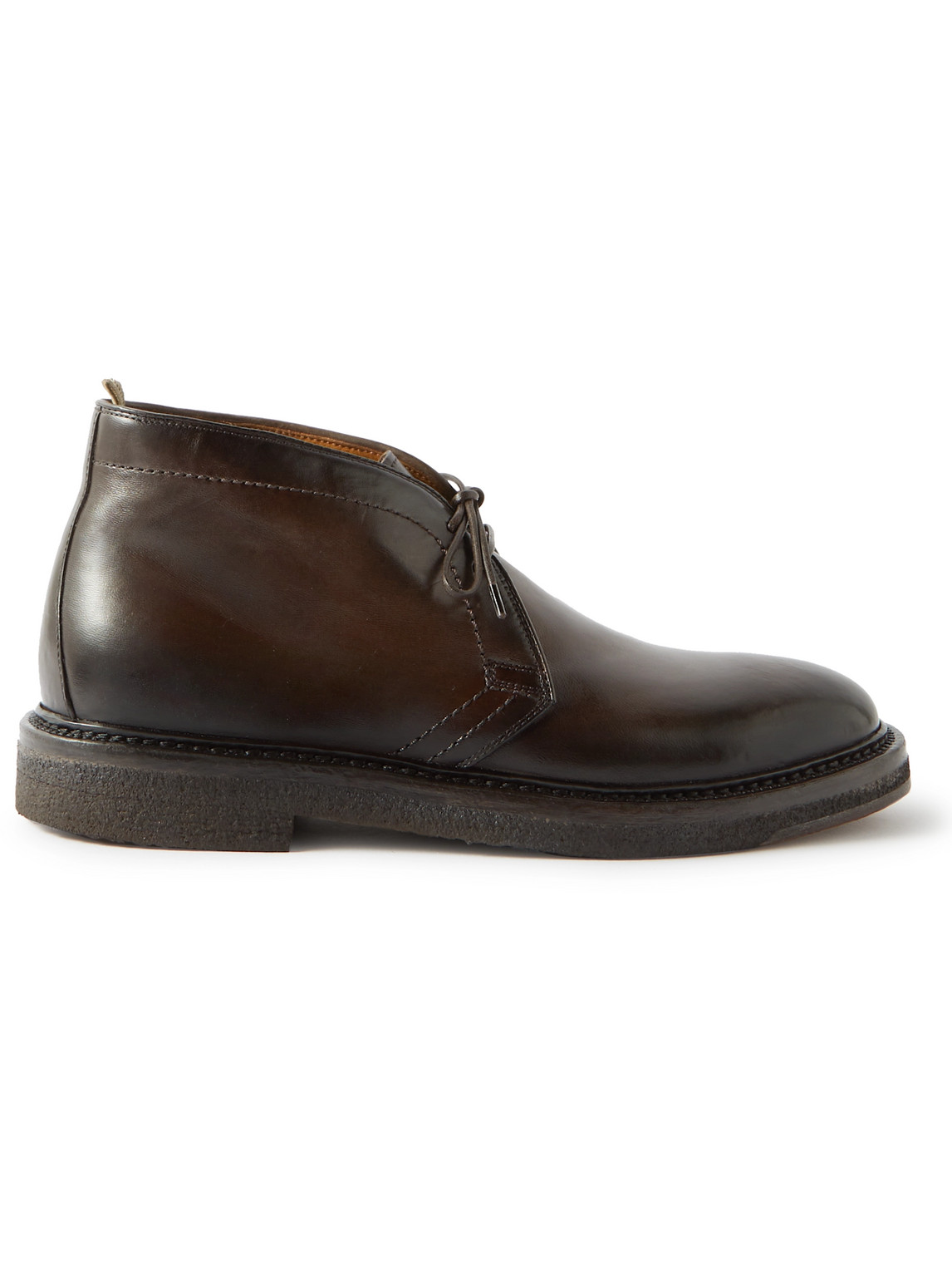 Officine Creative Hopkins Leather Desert Boot In Brown