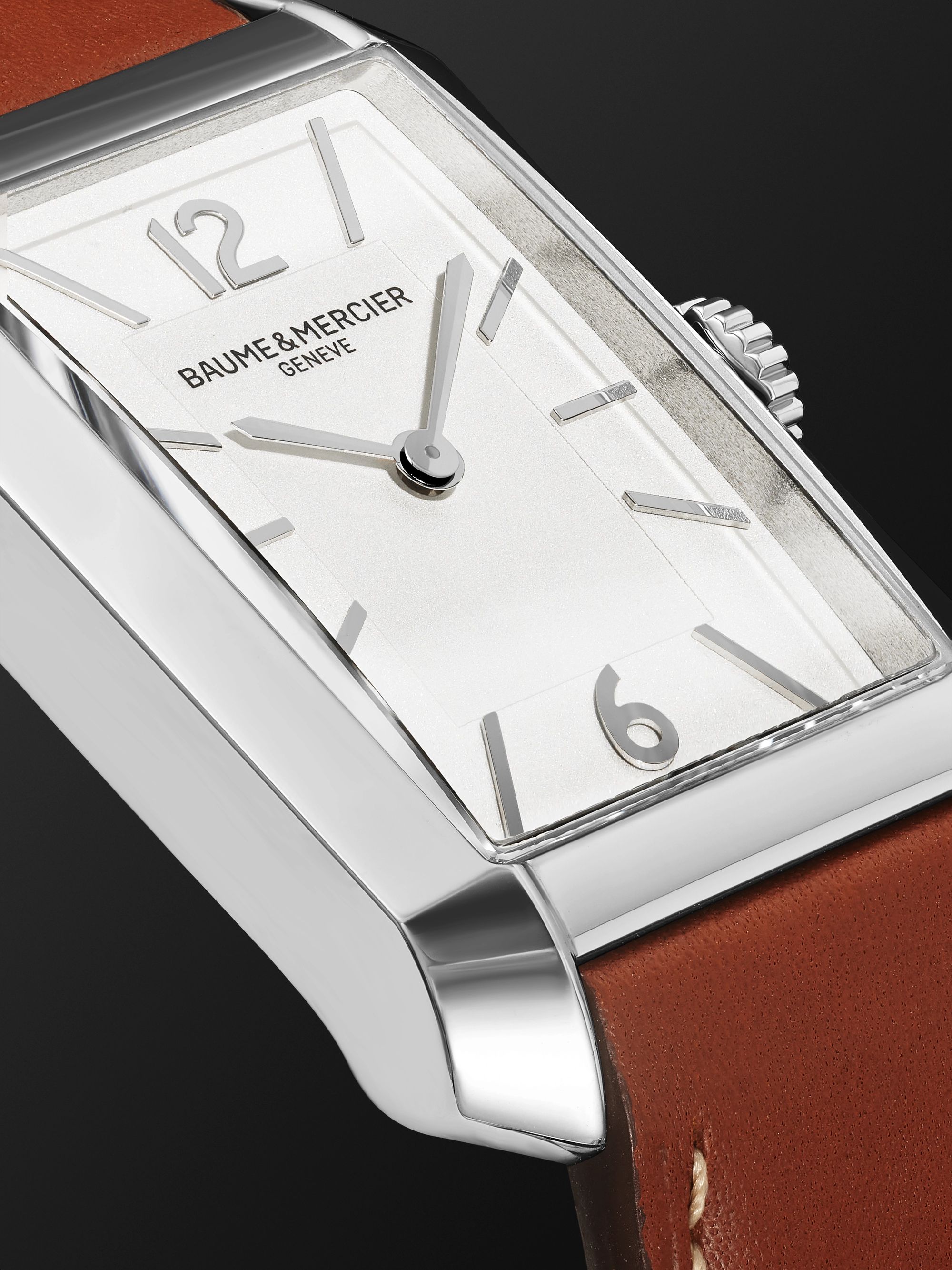 BAUME & MERCIER Hampton 27.5mm Stainless Steel and Leather Watch, Ref. No. M0A10670