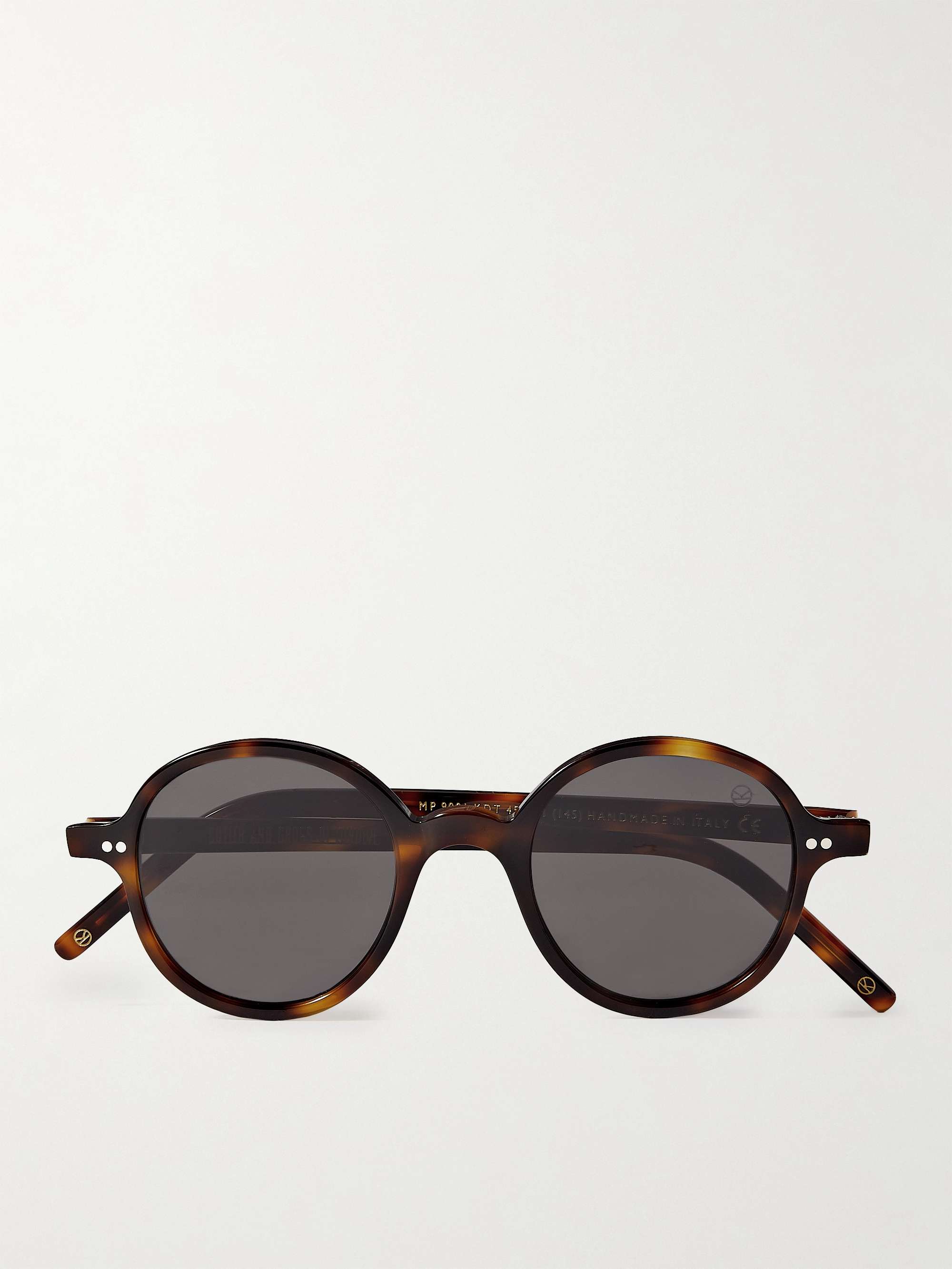 KINGSMAN + Cutler and Gross Round-Frame Tortoiseshell Acetate Sunglasses