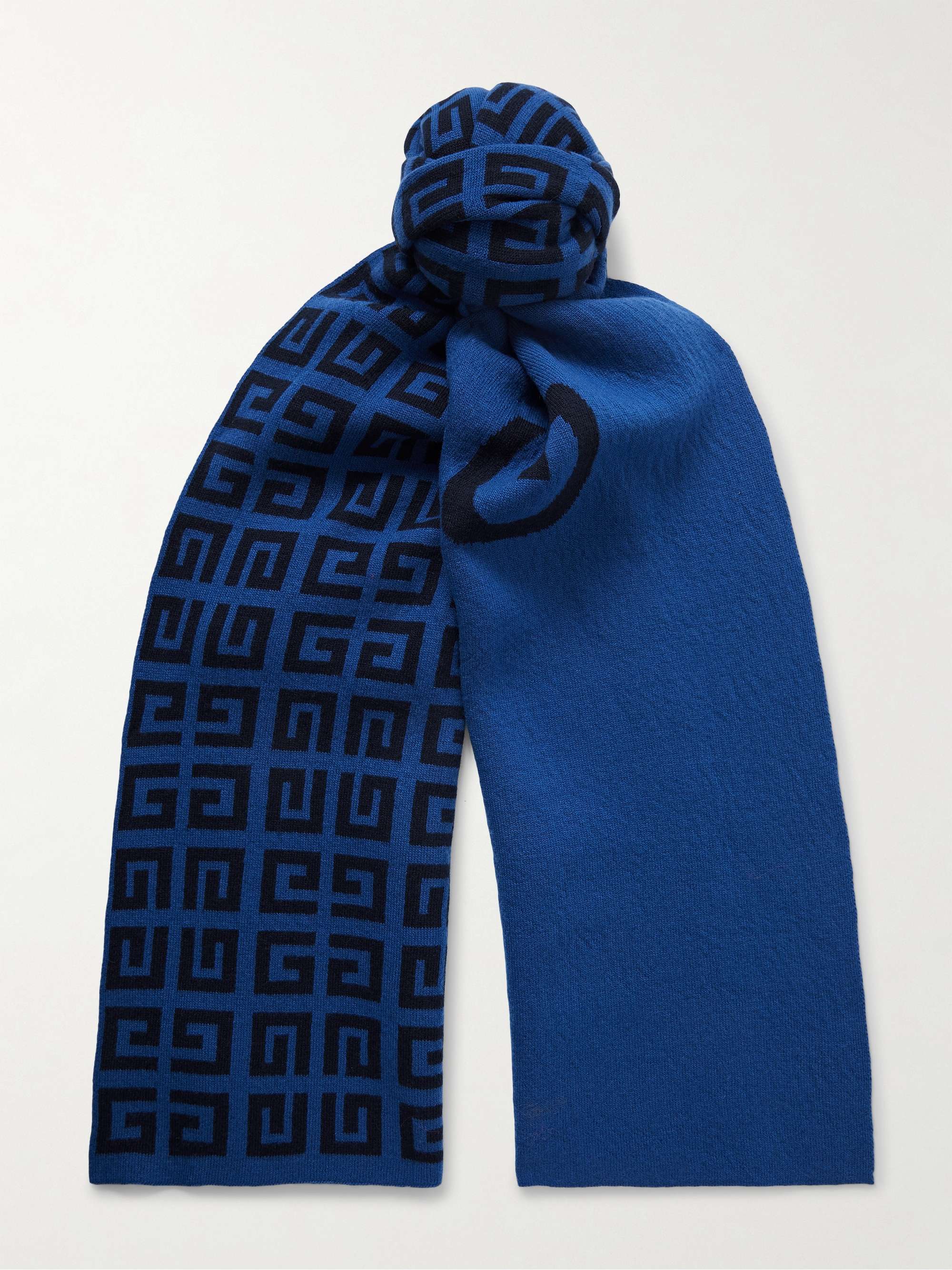 Givenchy Wool 4g Scarf in Blue Womens Accessories Scarves and mufflers 
