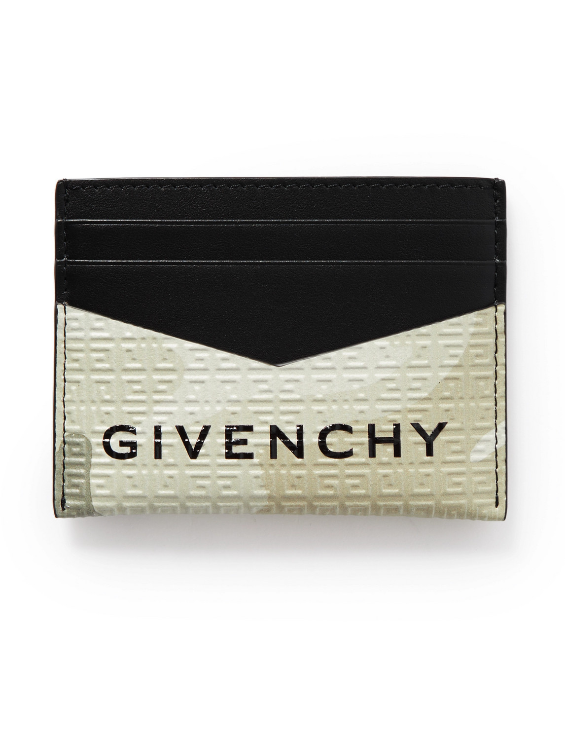 Givenchy Logo-Embossed Camouflage-Print Leather Cardholder