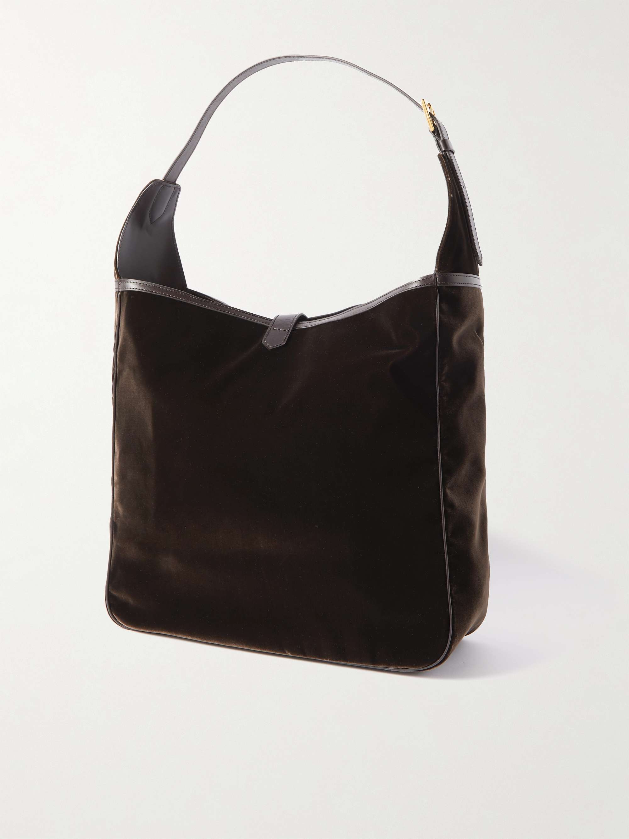 TOM FORD Leather-Trimmed Velvet Tote Bag
