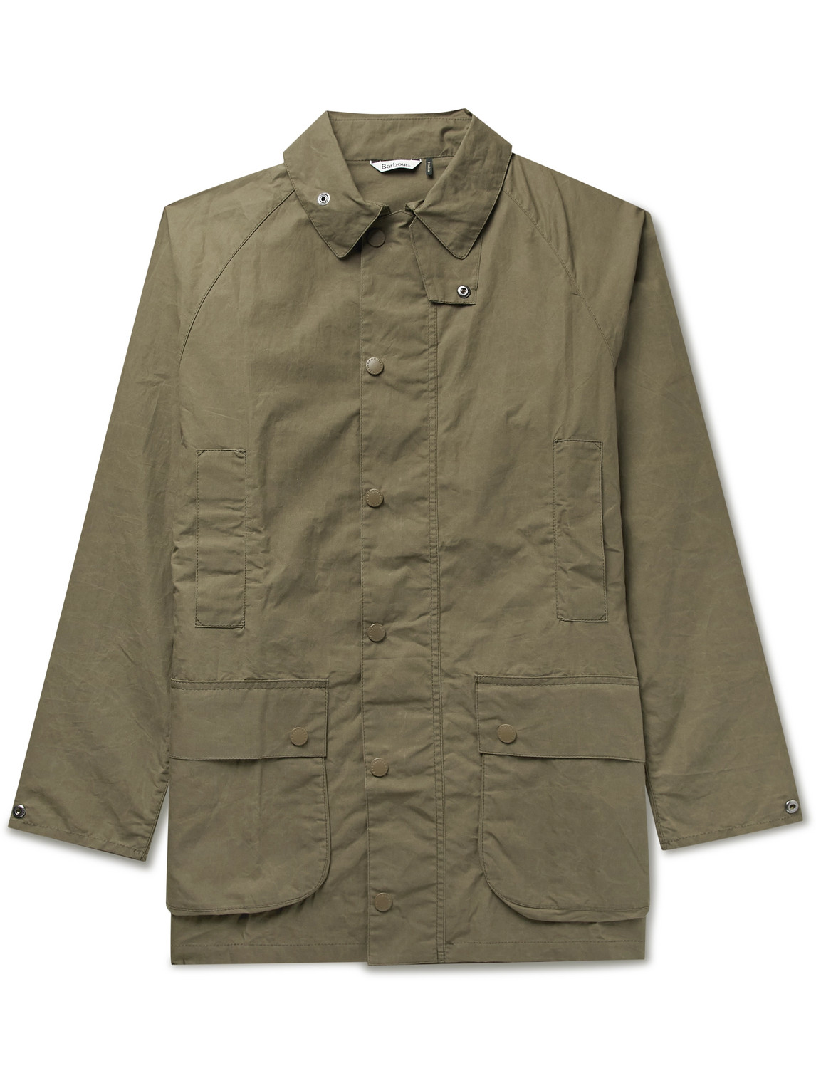Barbour White Label Beaufort Slim-fit Waxed-cotton Jacket In Green