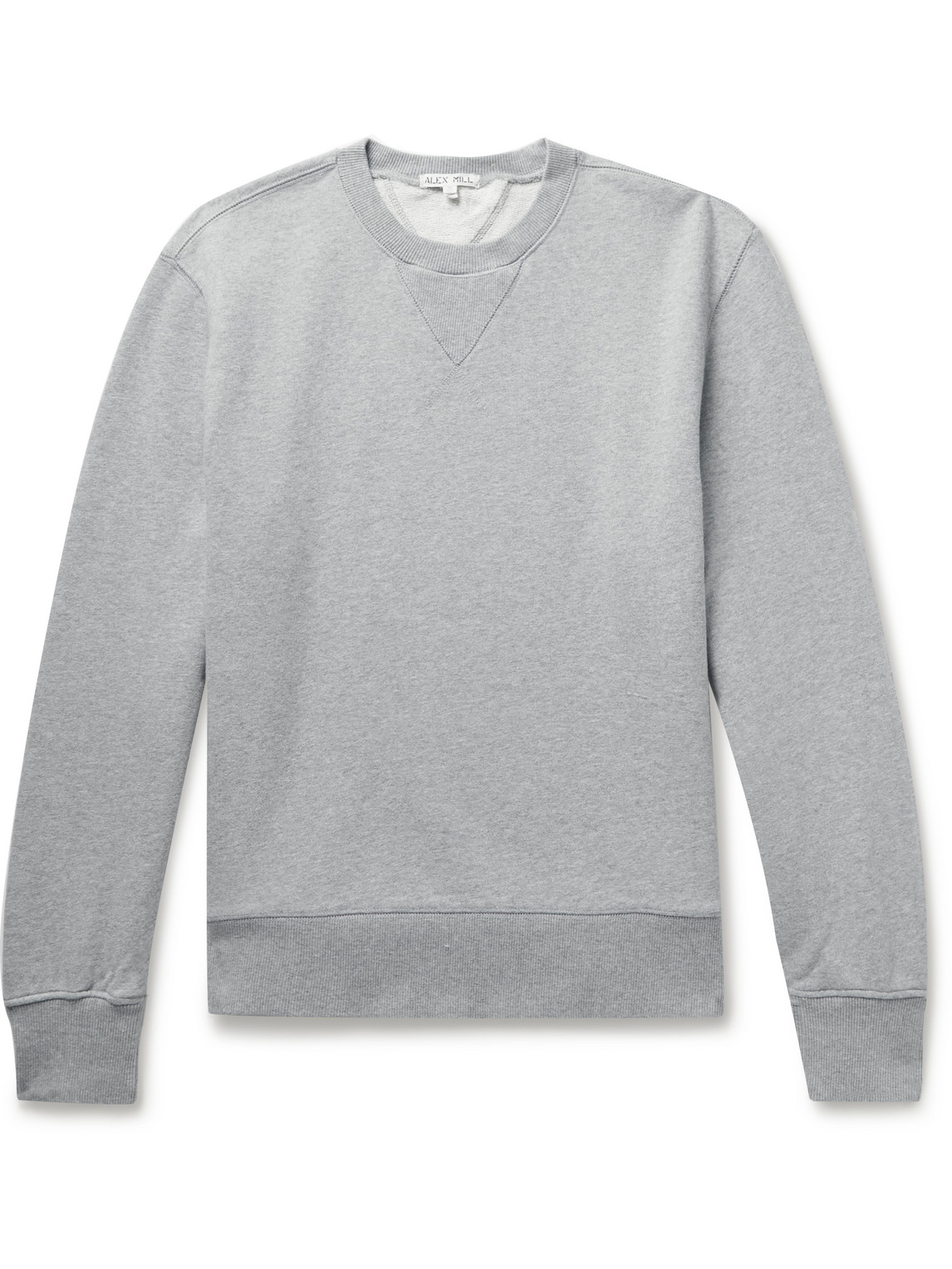 Alex Mill Mélange Loopback Cotton-jersey Sweatshirt In Gray