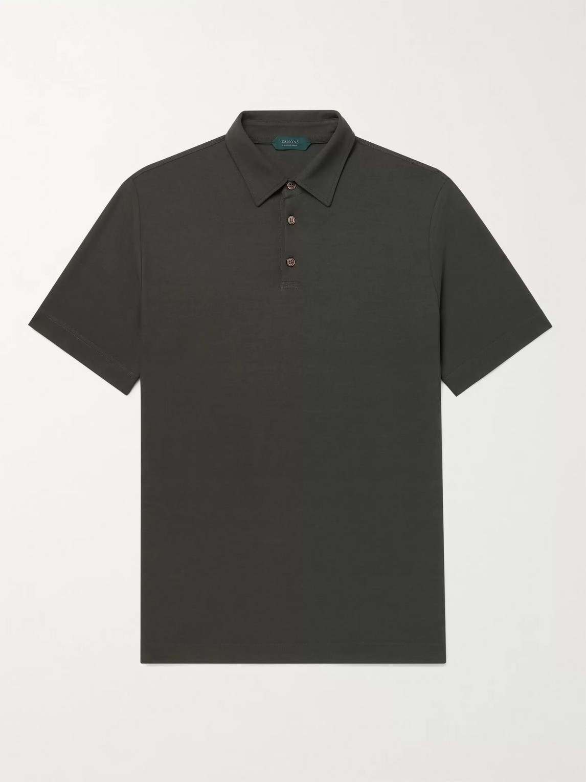 Incotex Slim-fit Ice Cotton-jersey Polo Shirt In Green