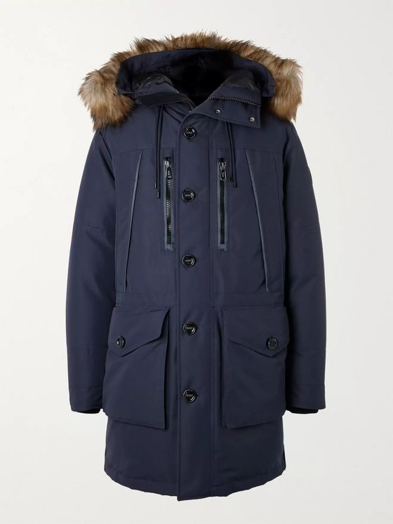 polo coat with fur