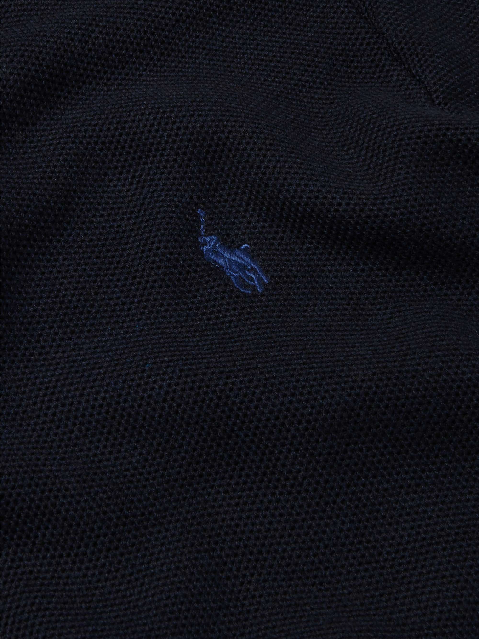 POLO RALPH LAUREN Logo-Embroidered Honeycomb-Knit Cotton Sweater