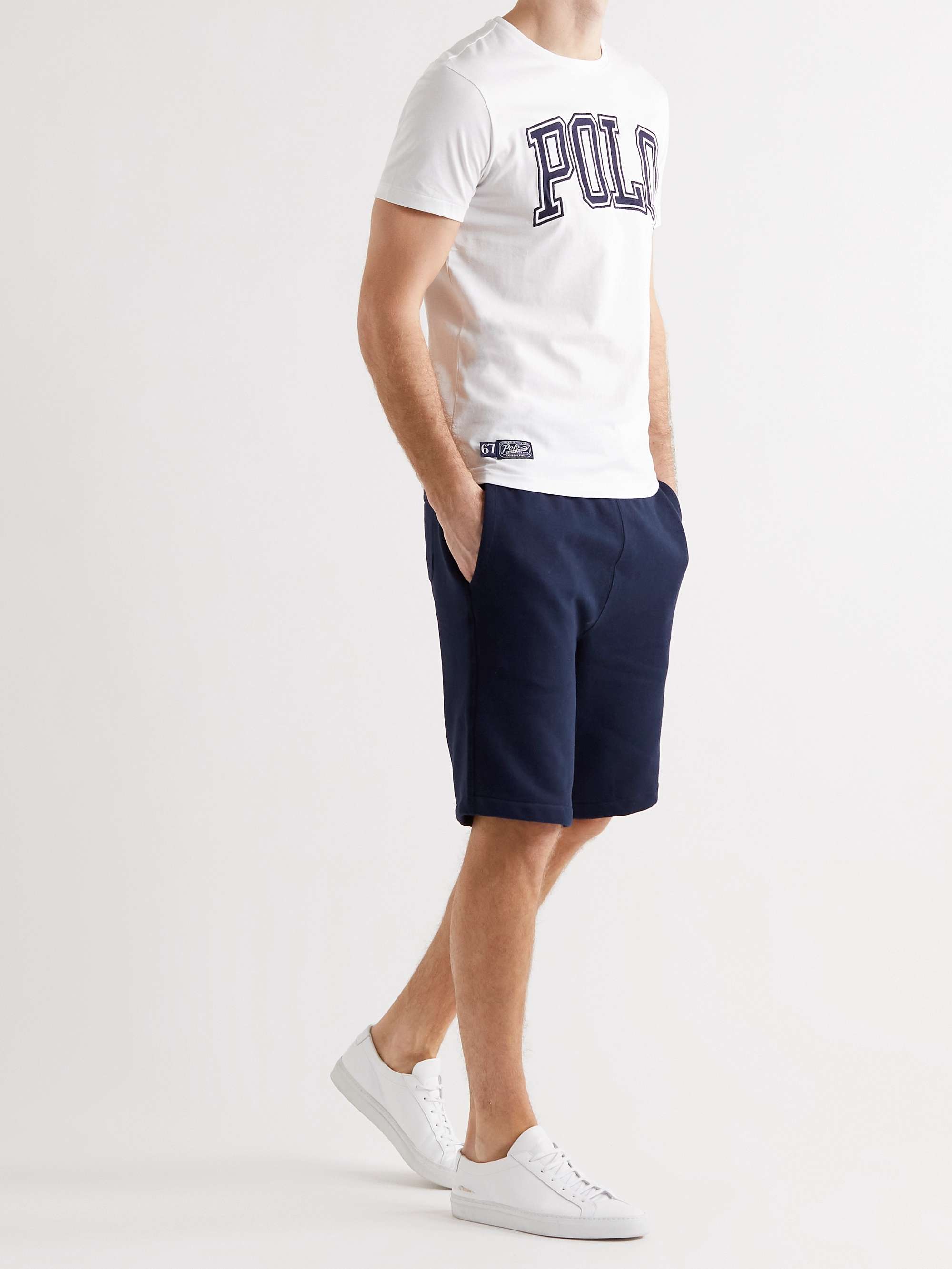 POLO RALPH LAUREN Logo-Embroidered Cotton-Blend Jersey Drawstring Shorts
