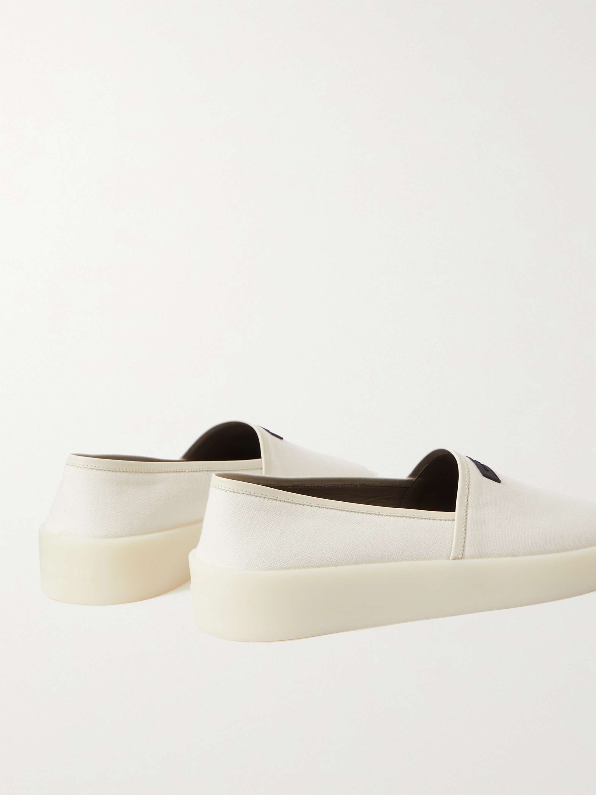 FEAR OF GOD Leather-Trimmed Canvas Espadrilles