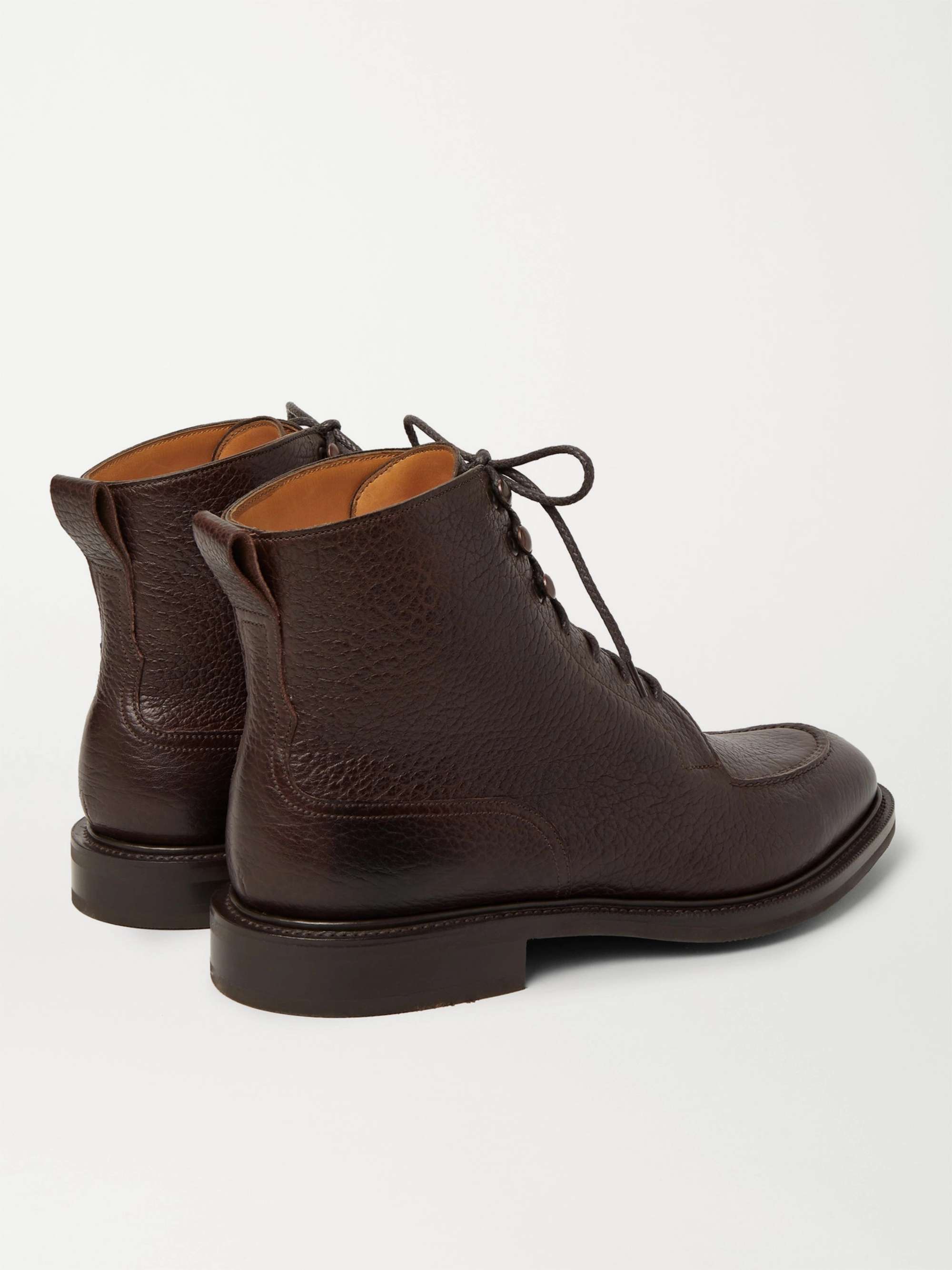 EDWARD GREEN Cranleigh Shearling-Lined Full-Grain Leather Boots