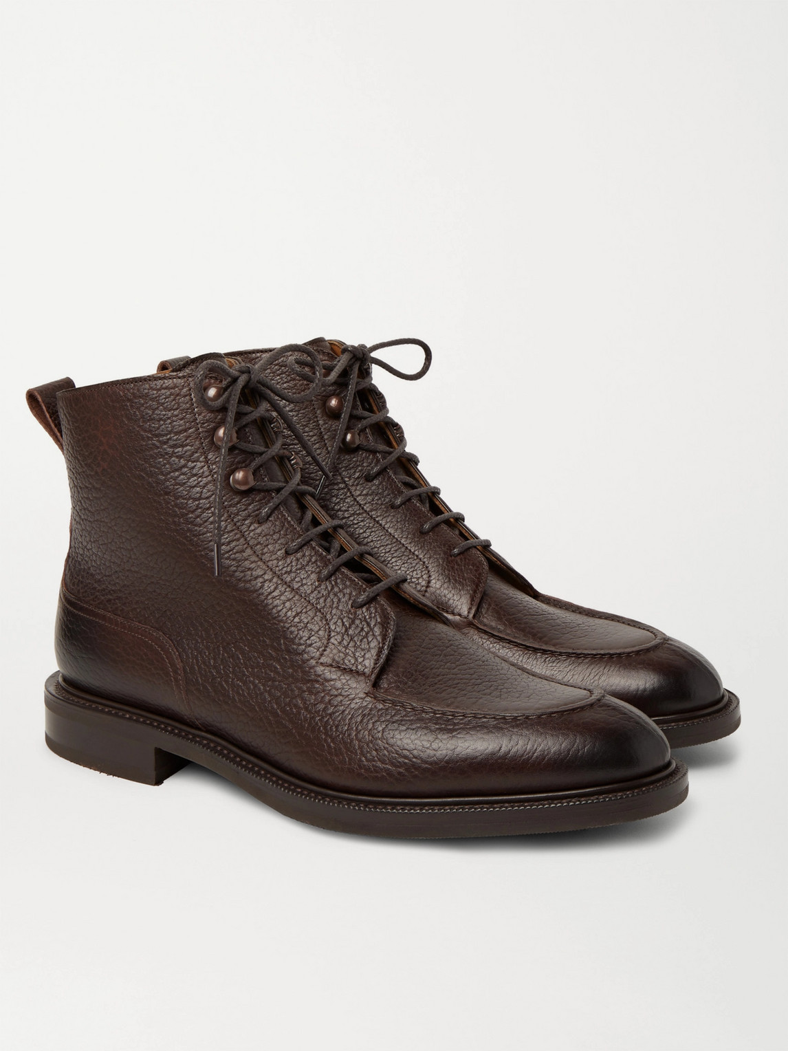 Edward Green Cranleigh Full-grain Leather Boots In Brown