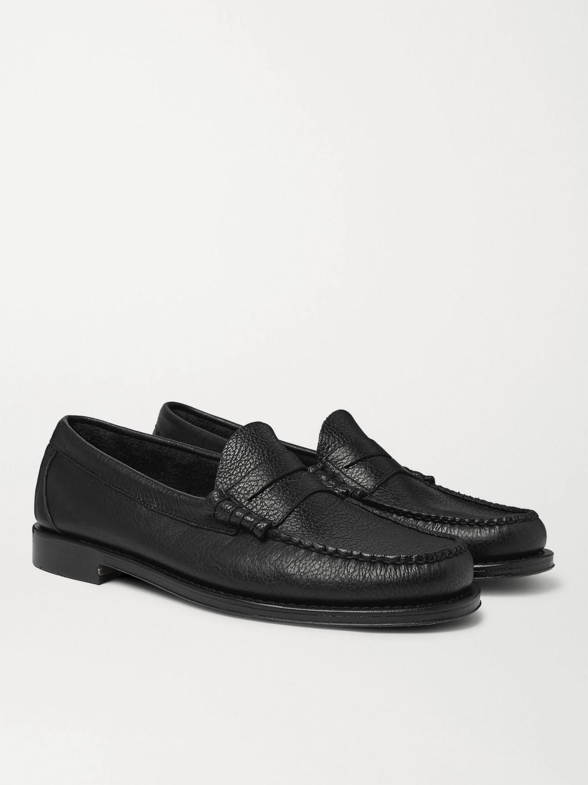 G.h. Bass & Co. Weejuns Heritage Larson Full-grain Leather Penny Loafers In Black