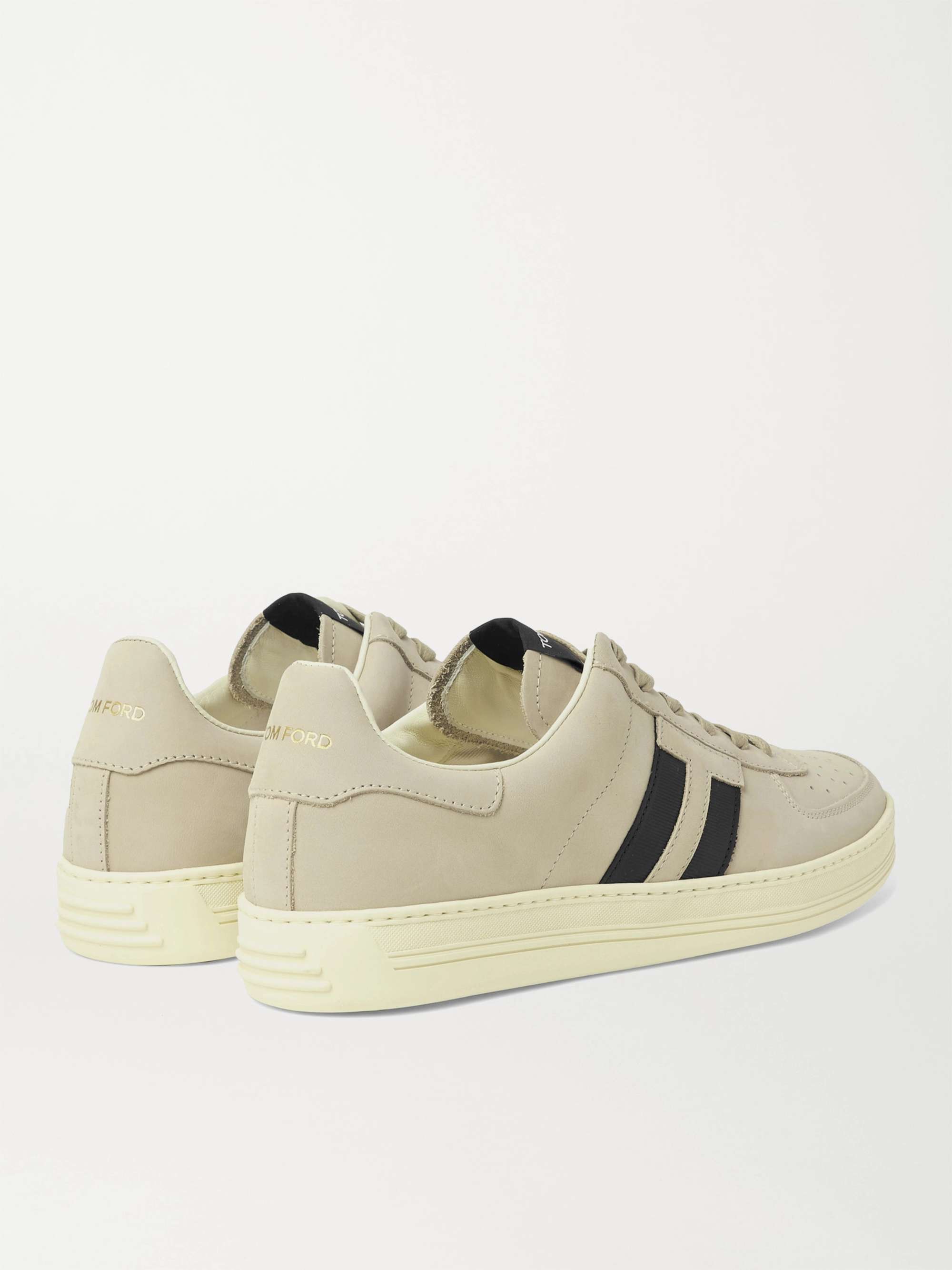 TOM FORD Radcliffe Leather-Trimmed Nubuck Sneakers