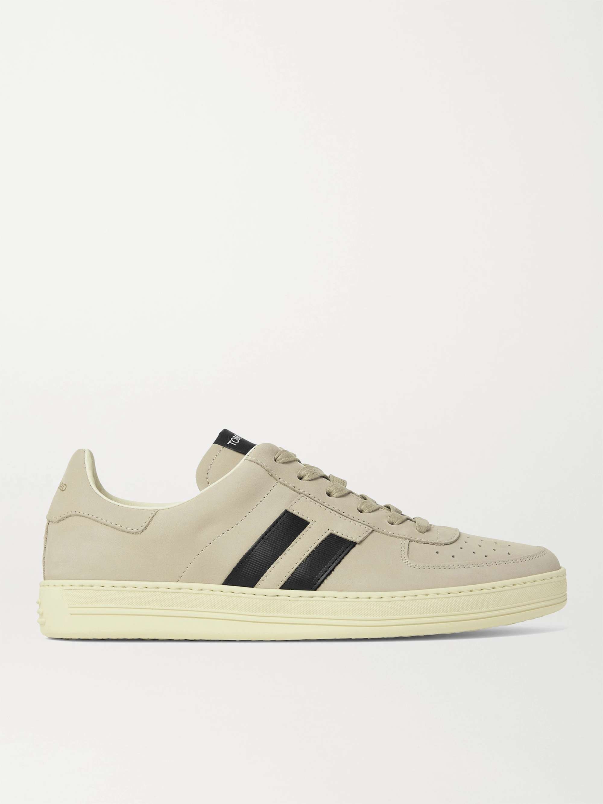 TOM FORD Radcliffe Leather-Trimmed Nubuck Sneakers