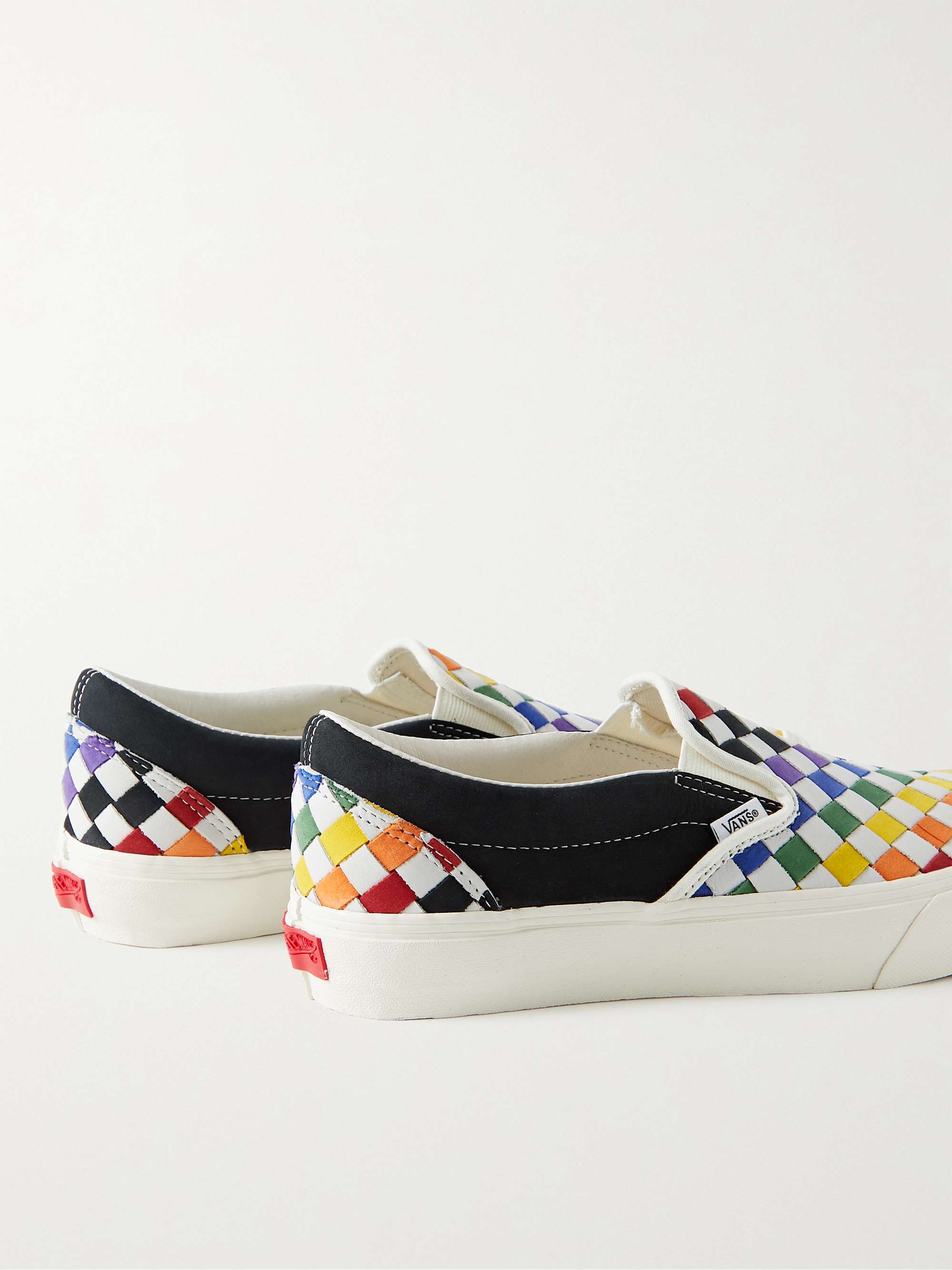 VANS UA Classic VLT LX Nubuck and Woven Leather Slip-On Sneakers