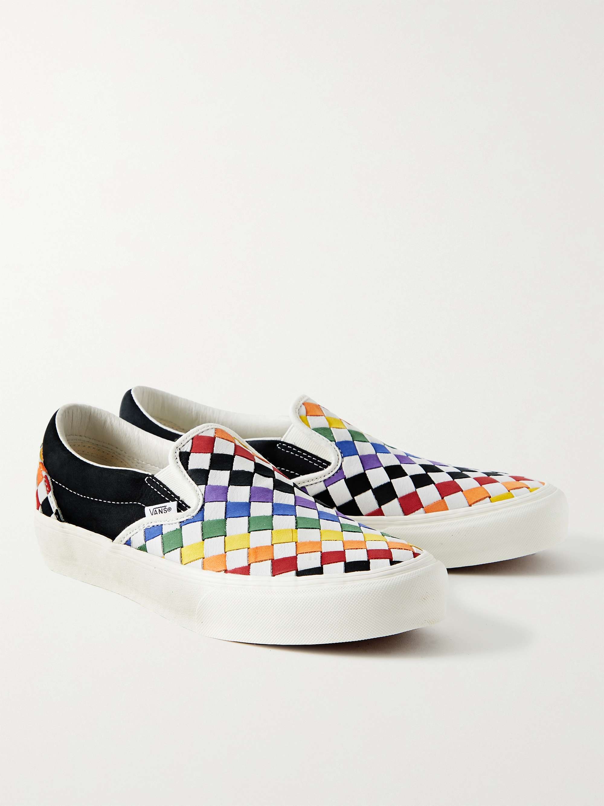 VANS UA Classic VLT LX Nubuck and Woven Leather Slip-On Sneakers