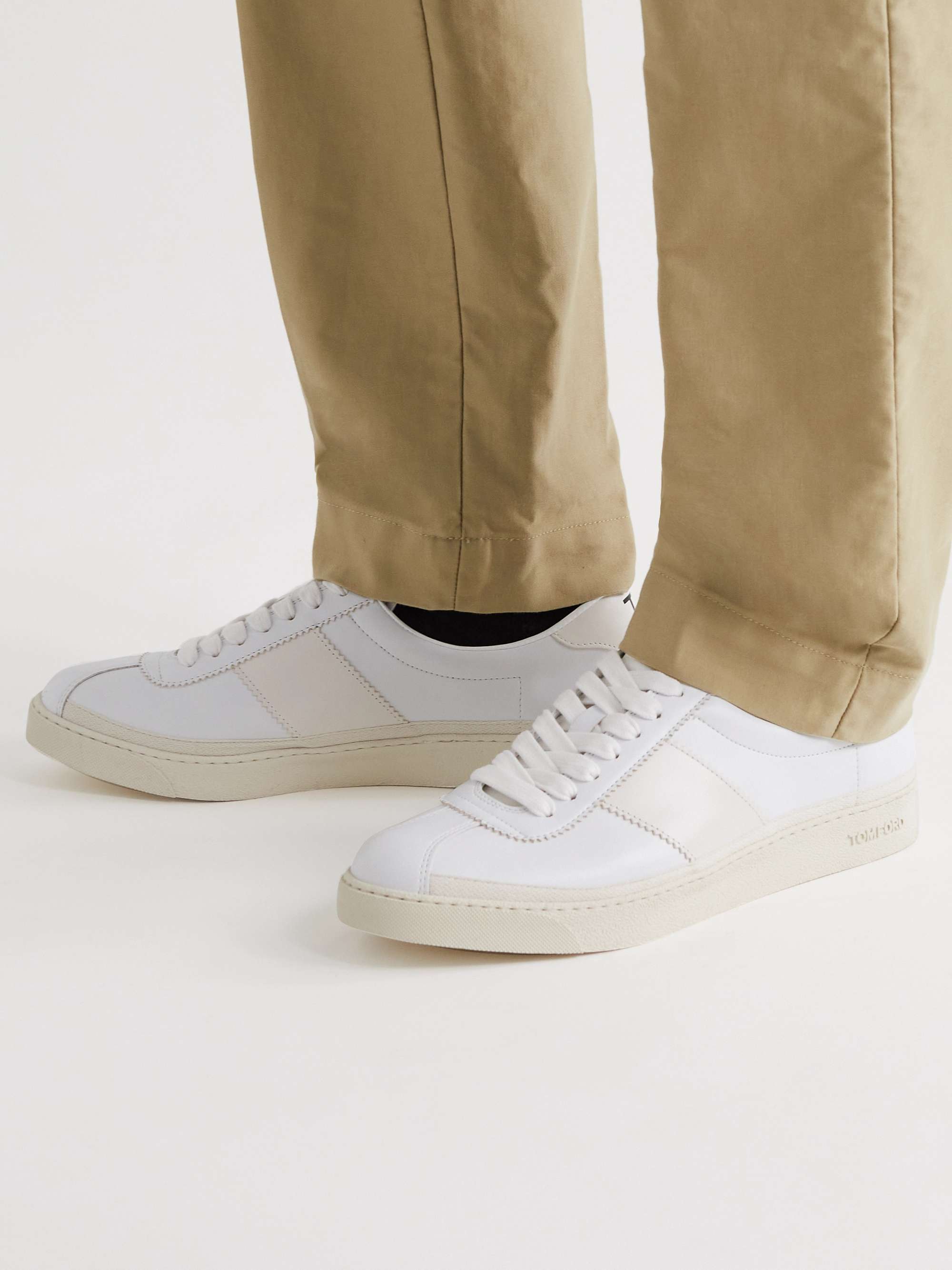 TOM FORD Bannister Panelled Faux Leather Sneakers