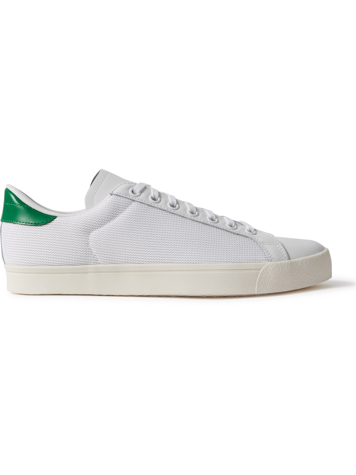 ADIDAS ORIGINALS ROD LAVER MESH AND LEATHER SNEAKERS