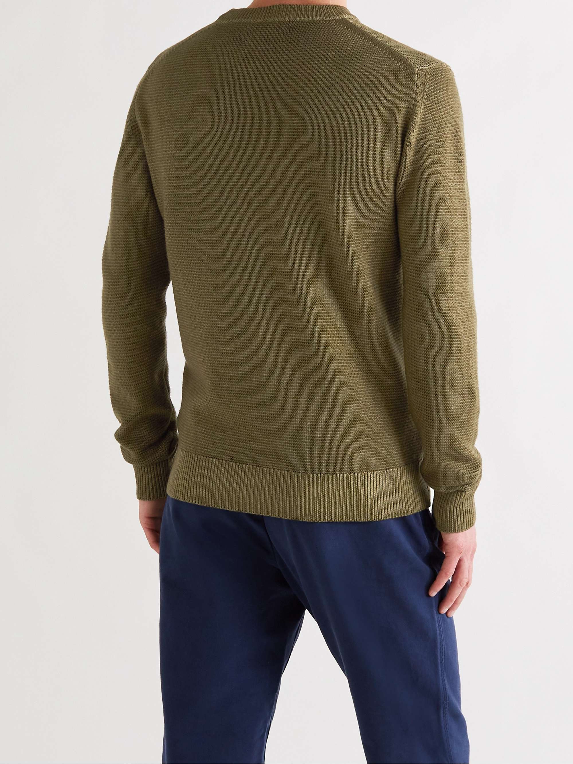 VINCE Men/'s Marled Cable-knit Crew Neck Sweater $395 NWT