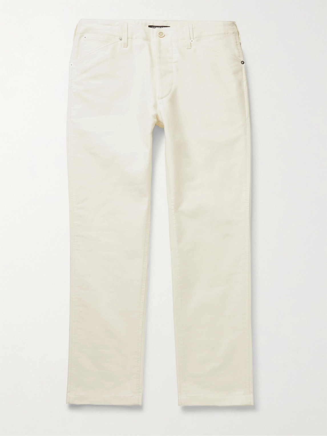 Aldomariacamillo Cotton-twill Trousers In Neutrals