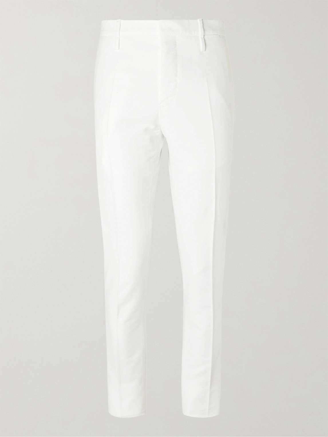 Aldomariacamillo Cotton-moleskin Suit Trousers In Neutrals