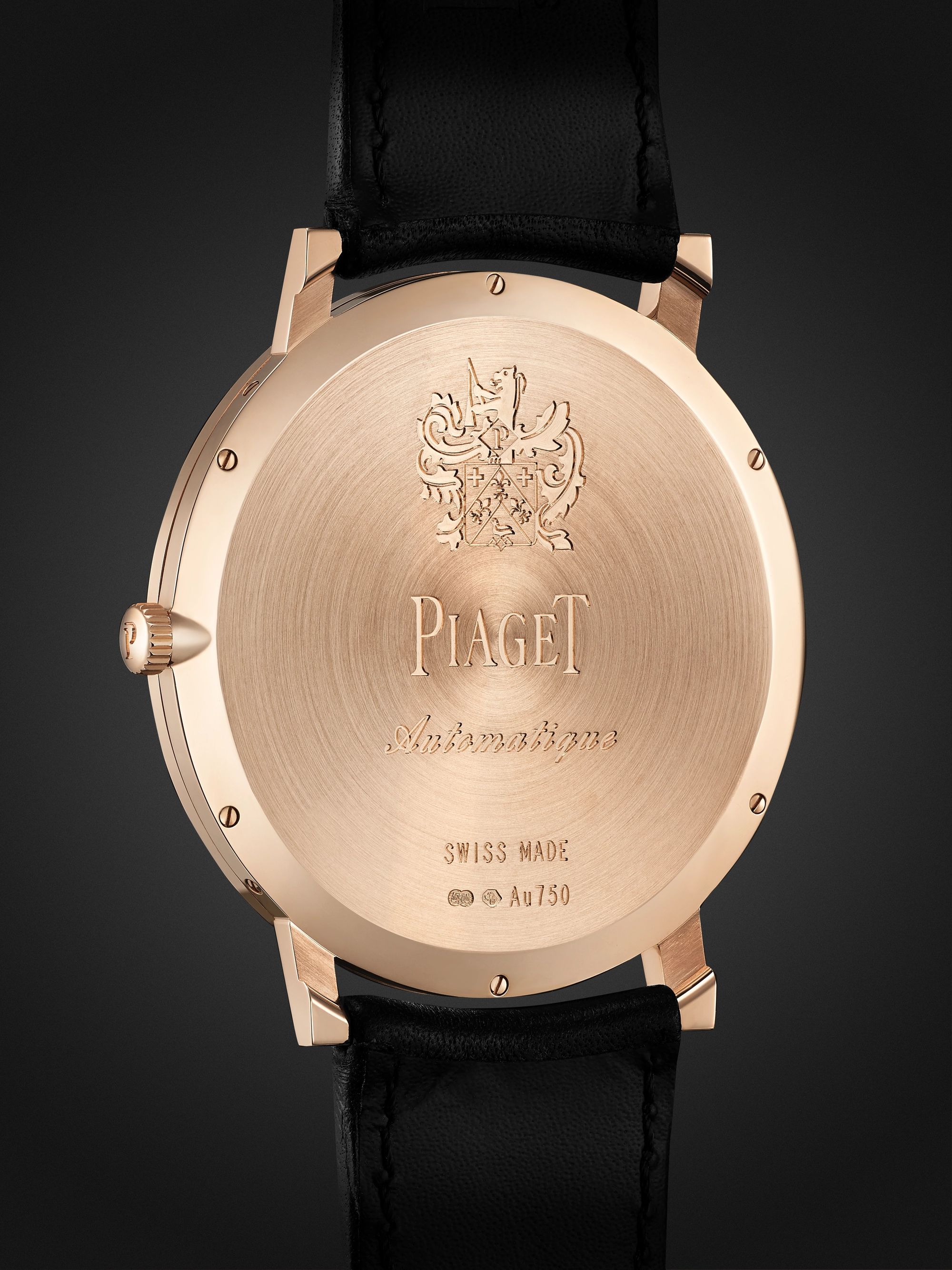 PIAGET Altiplano Ultimate Automatic 41mm 18-Karat Rose Gold and Leather Watch, Ref. No. G0B43120