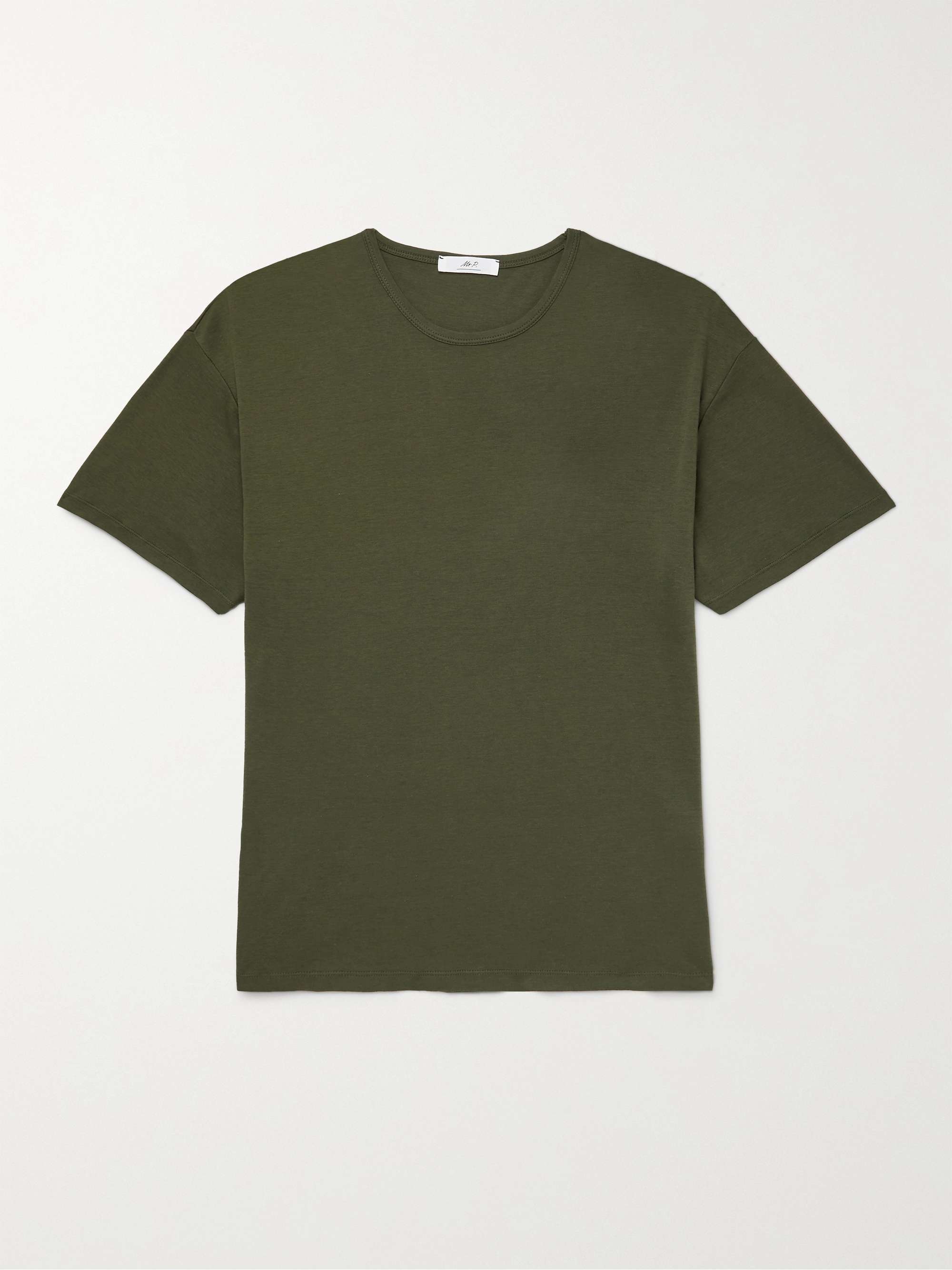 Green Cotton-Blend Terry T-Shirt | BOTTEGA VENETA | MR PORTER