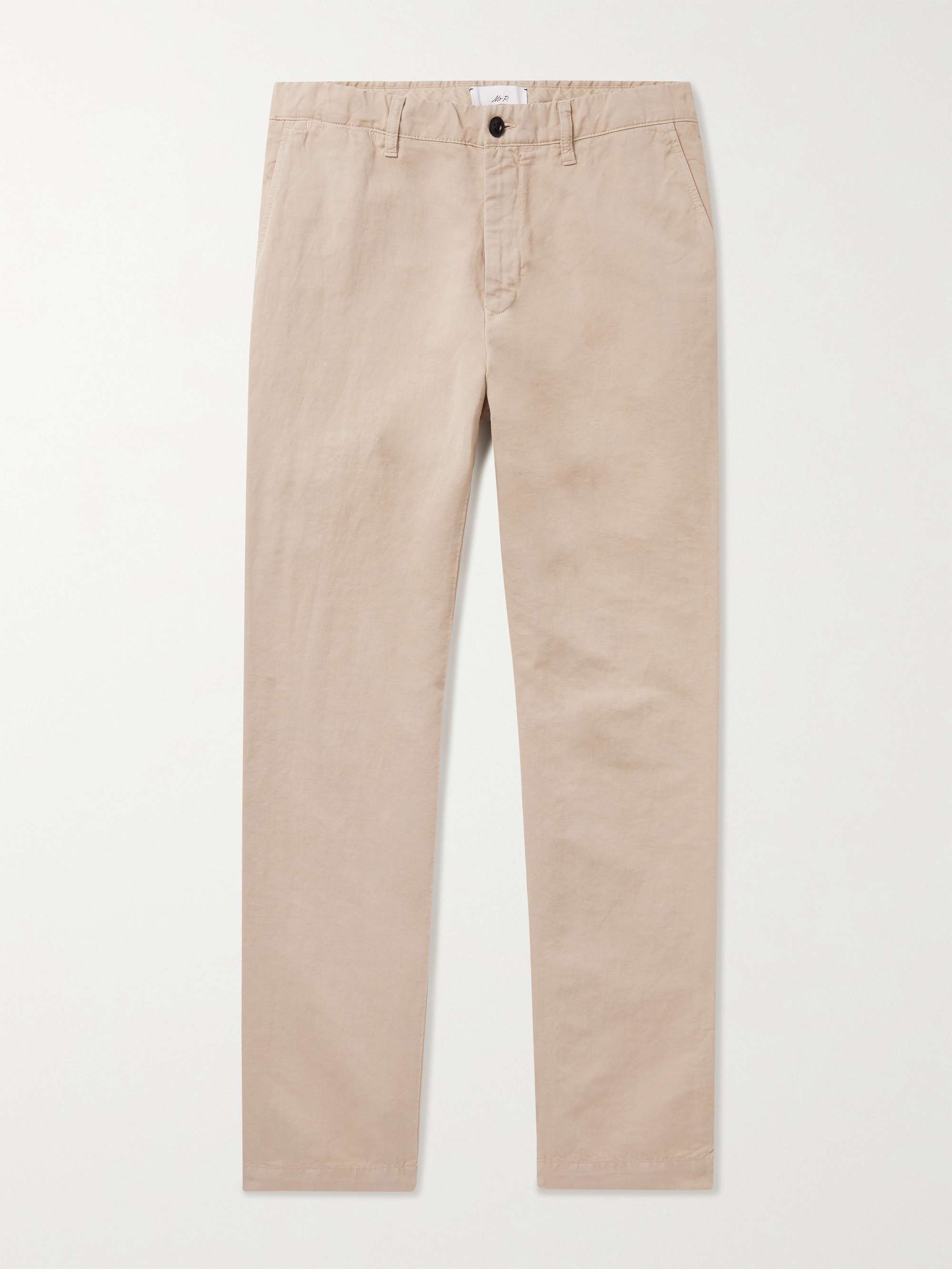 MR P. Cotton and Linen-Blend Twill Chinos