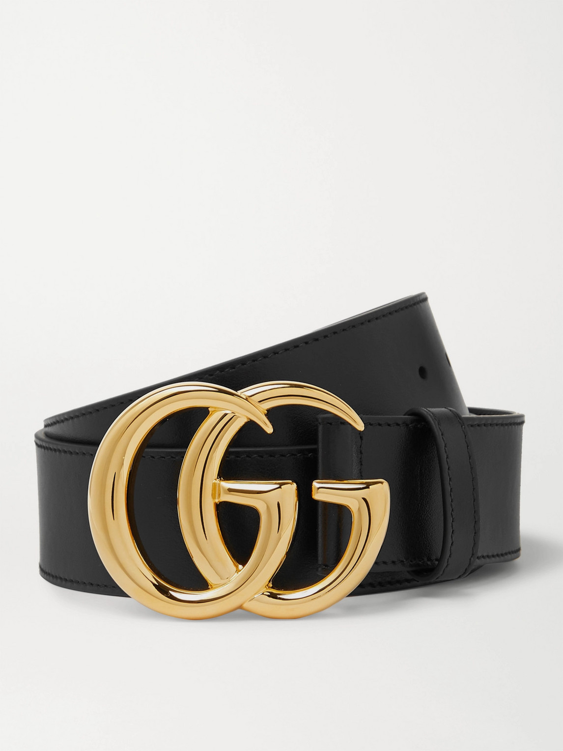Gucci 4cm Marmont Leather Belt In Black