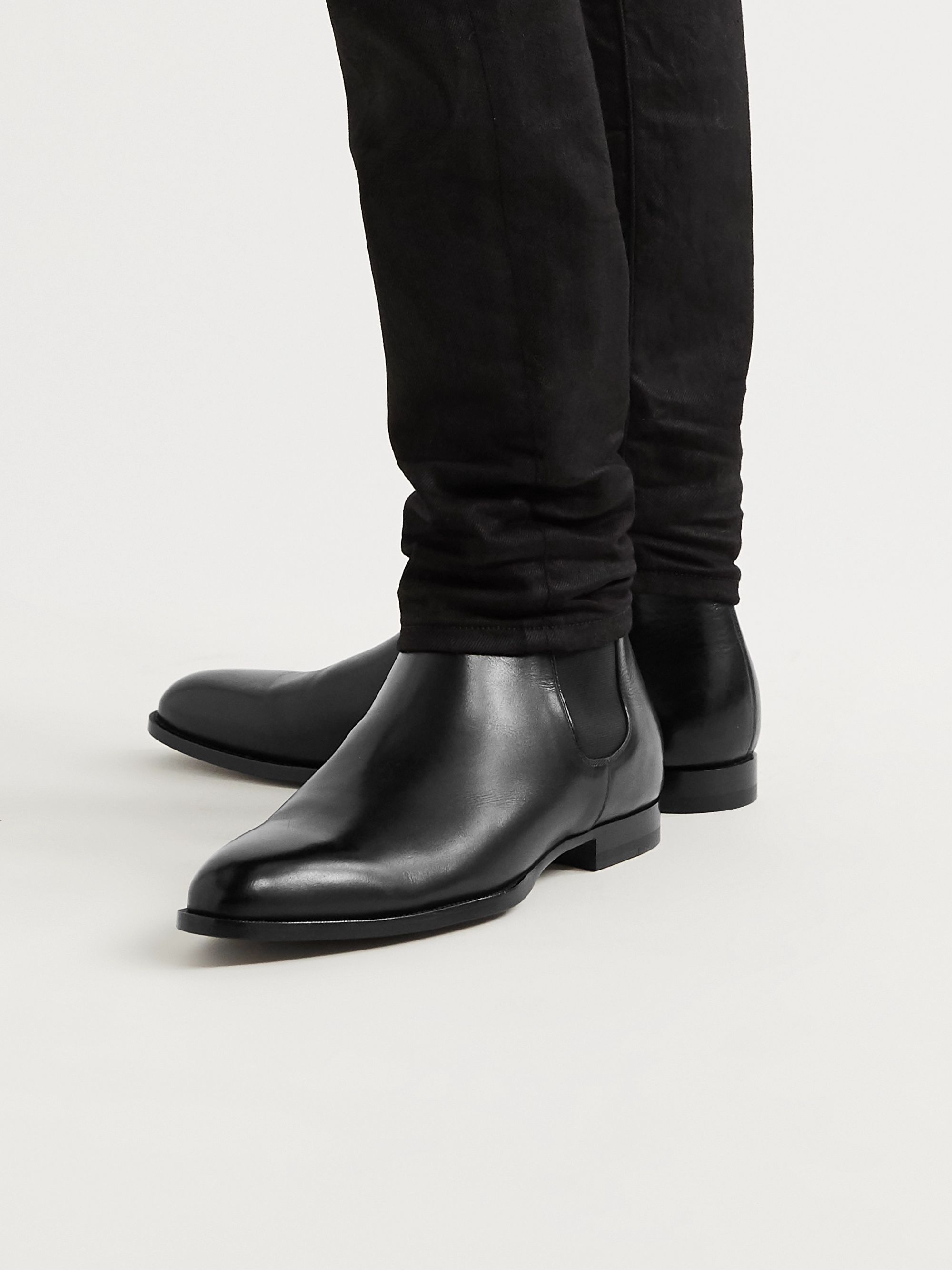 Black Leather Chelsea Boots | CELINE HOMME | MR PORTER