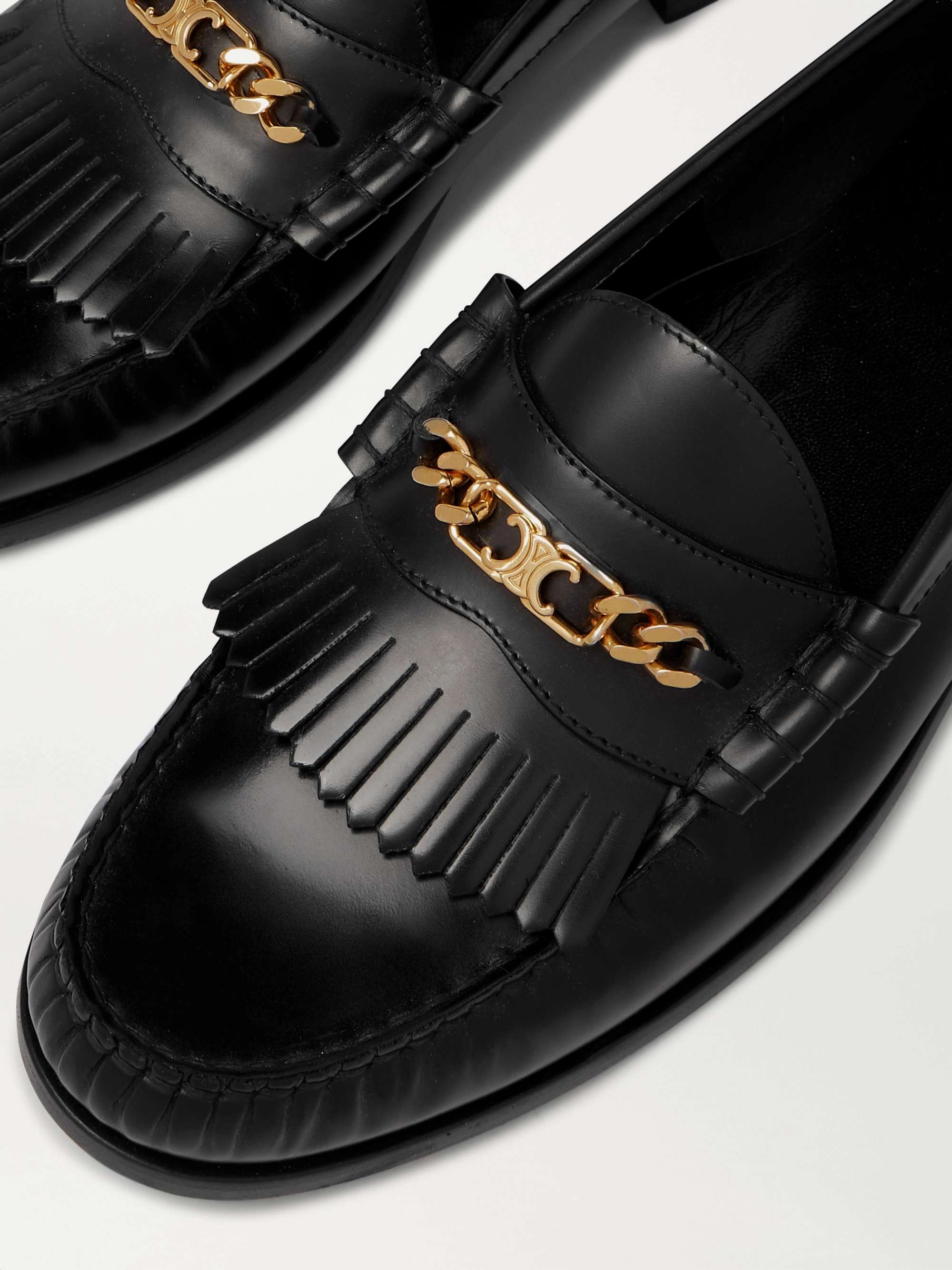 CELINE HOMME Leather Penny Loafers