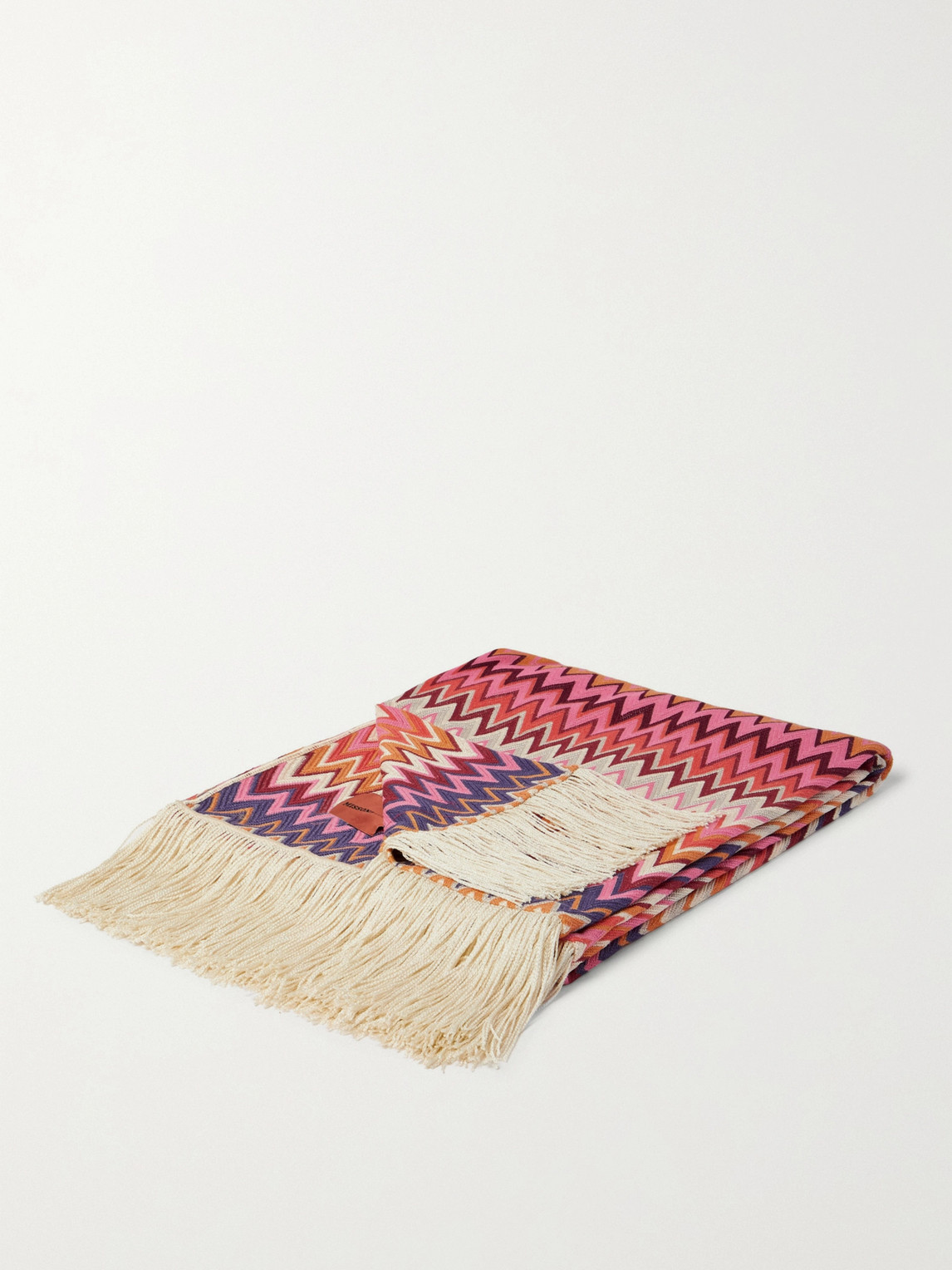 Missoni Margot Fringed Crochet-knit Throw In Multi