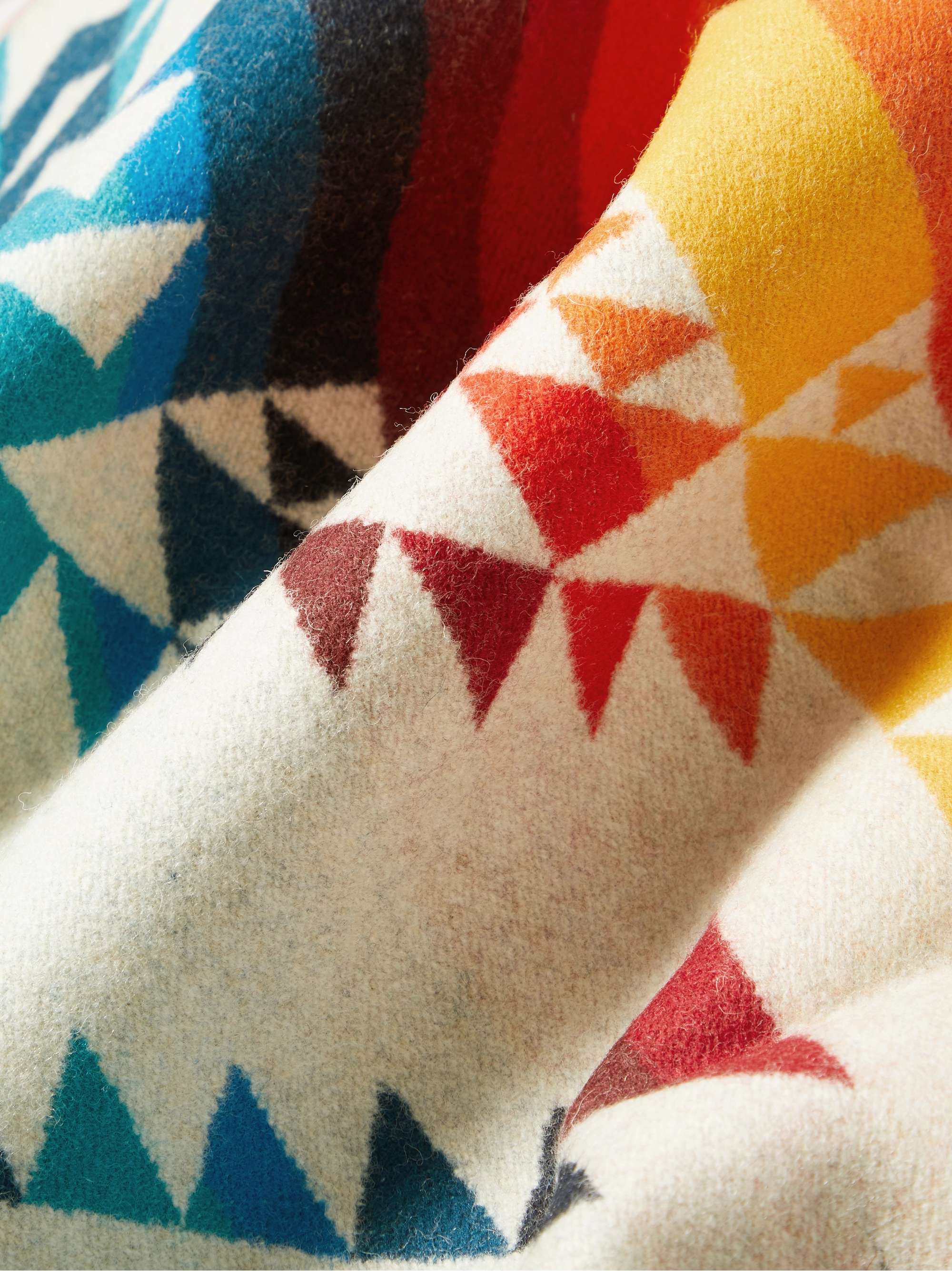 PENDLETON Pilot Rock Virgin Wool and Cotton-Blend Jacquard Blanket