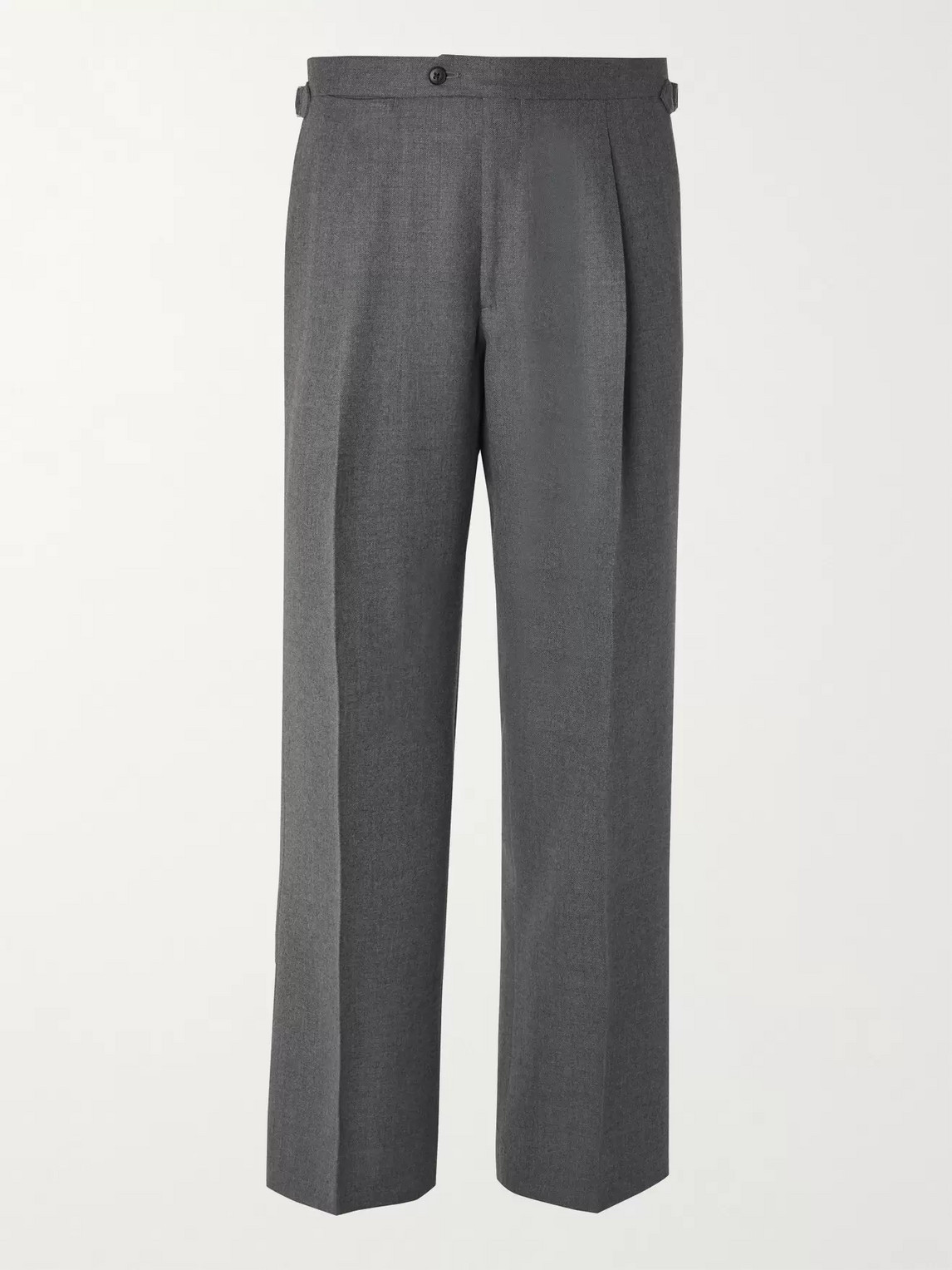 Saman Amel Wide-leg Wool And Cashmere-blend Trousers In Grey