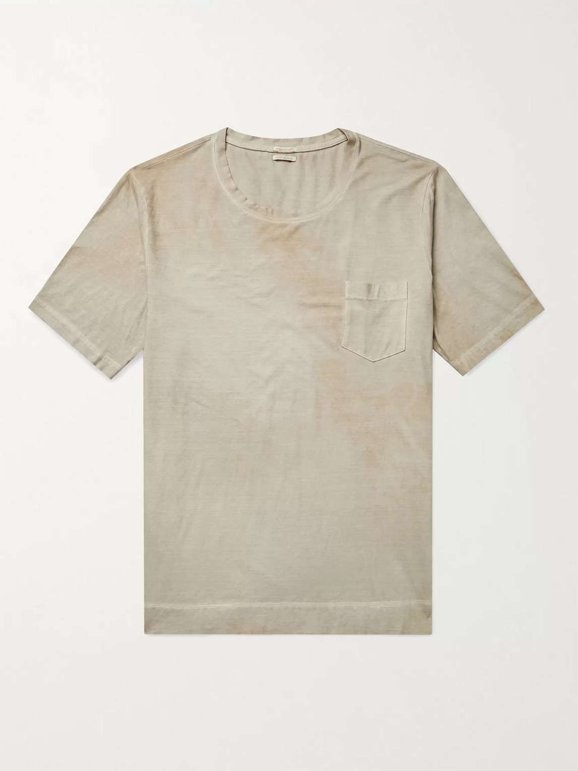 Massimo Alba Panarea Garment-dyed Cotton-jersey T-shirt In Neutrals