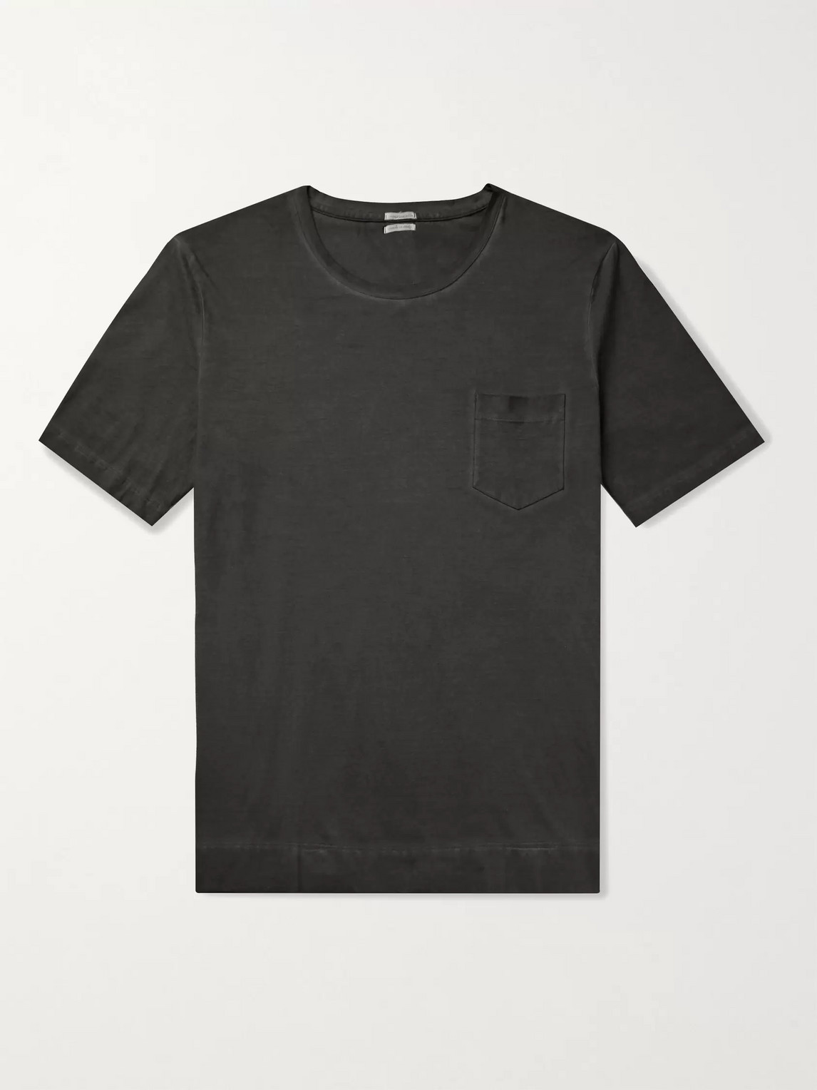 Massimo Alba Panarea Garment-dyed Cotton-jersey T-shirt In Gray