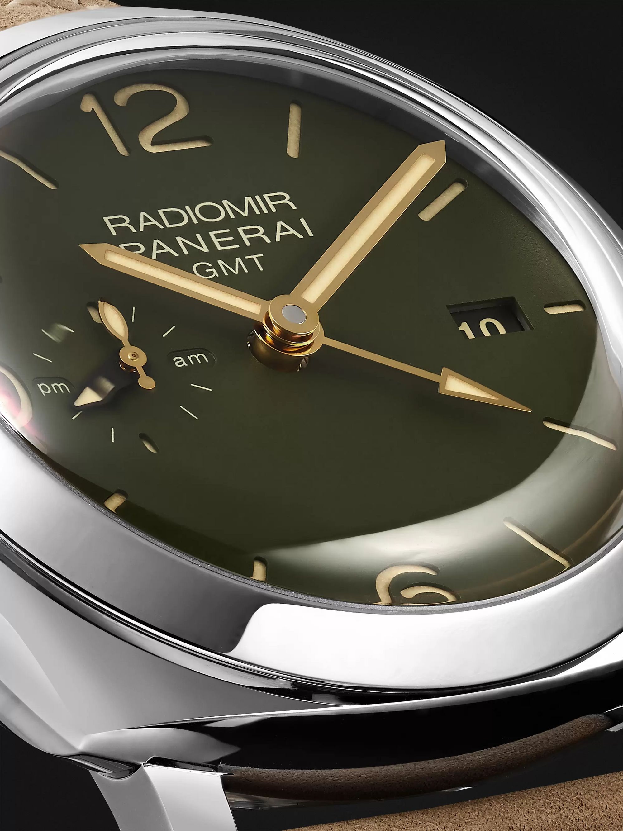 PANERAI Radiomir GMT Automatic 45mm Stainless Steel and Leather Watch, Ref. No. PAM00998