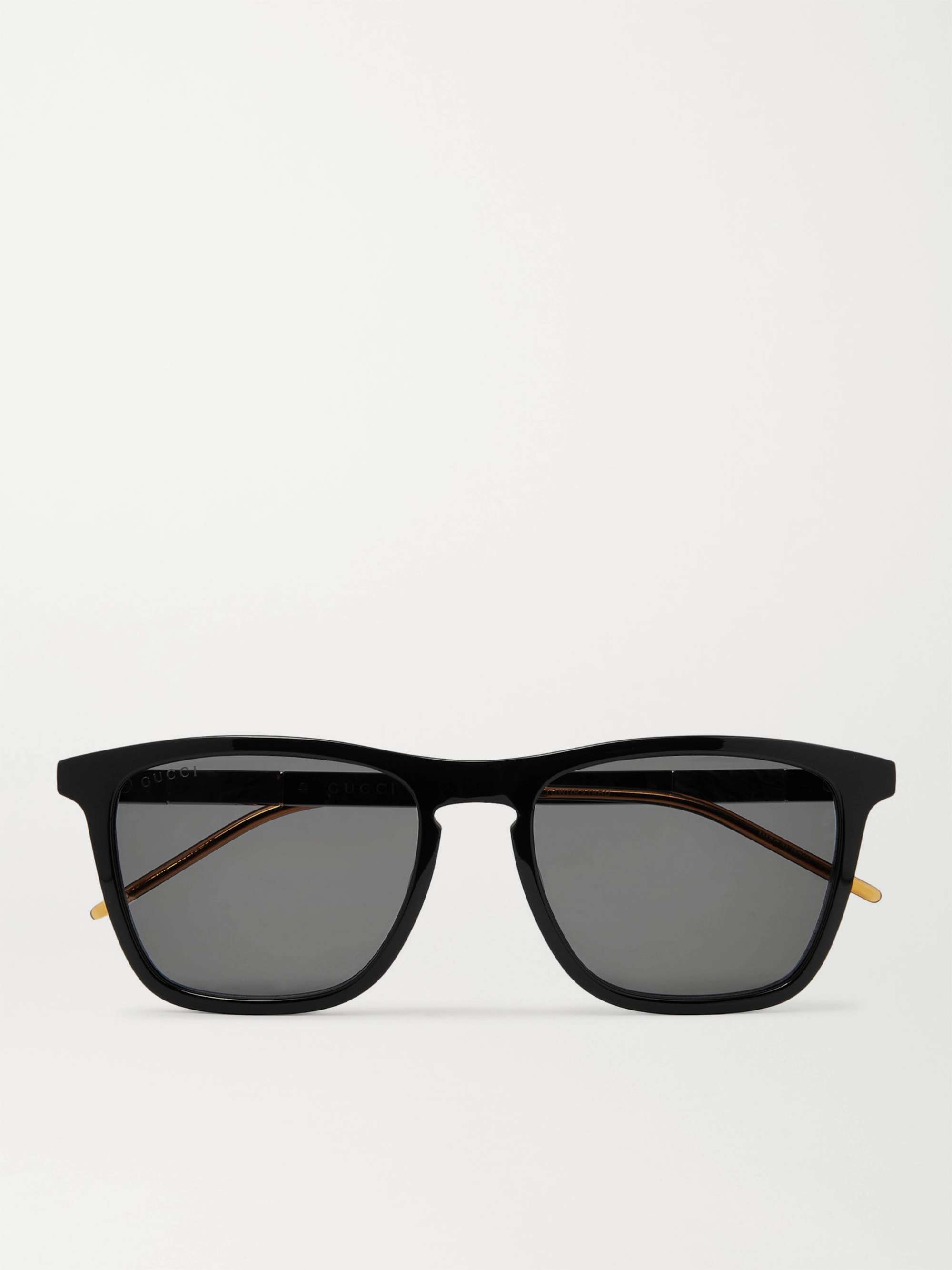 GUCCI EYEWEAR Square-Frame Acetate and Gold-Tone Sunglasses