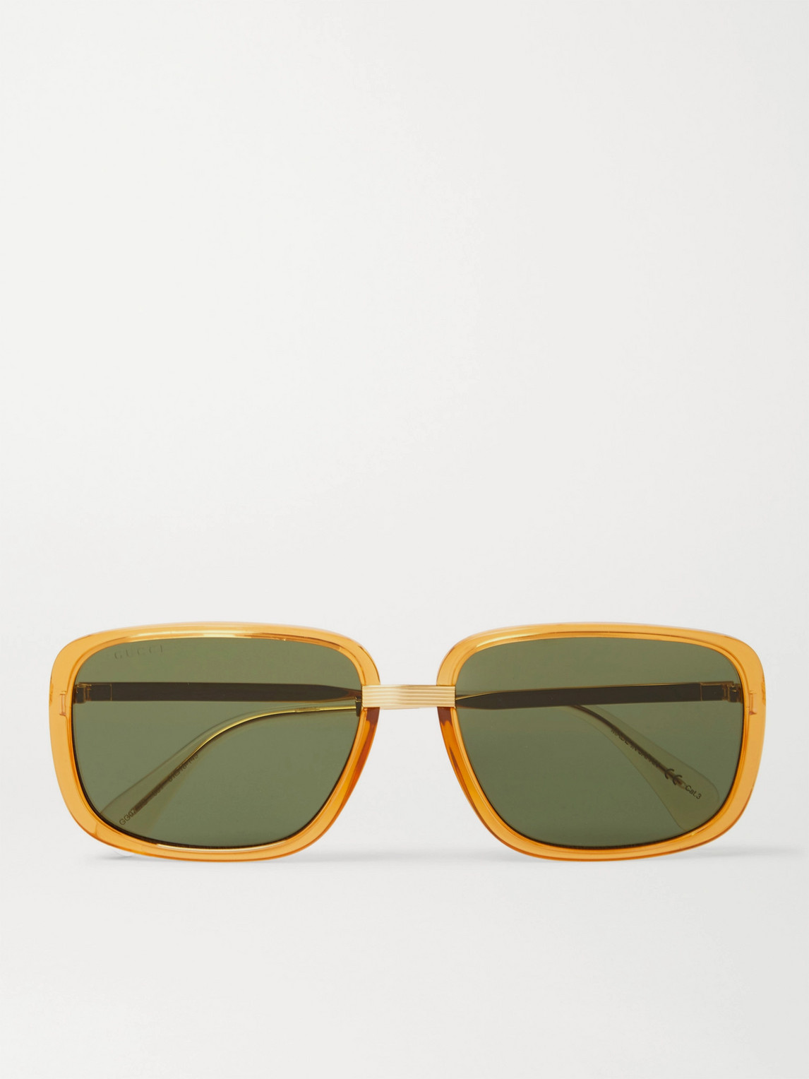 Gucci Square-frame Acetate And Gold-tone Sunglasses