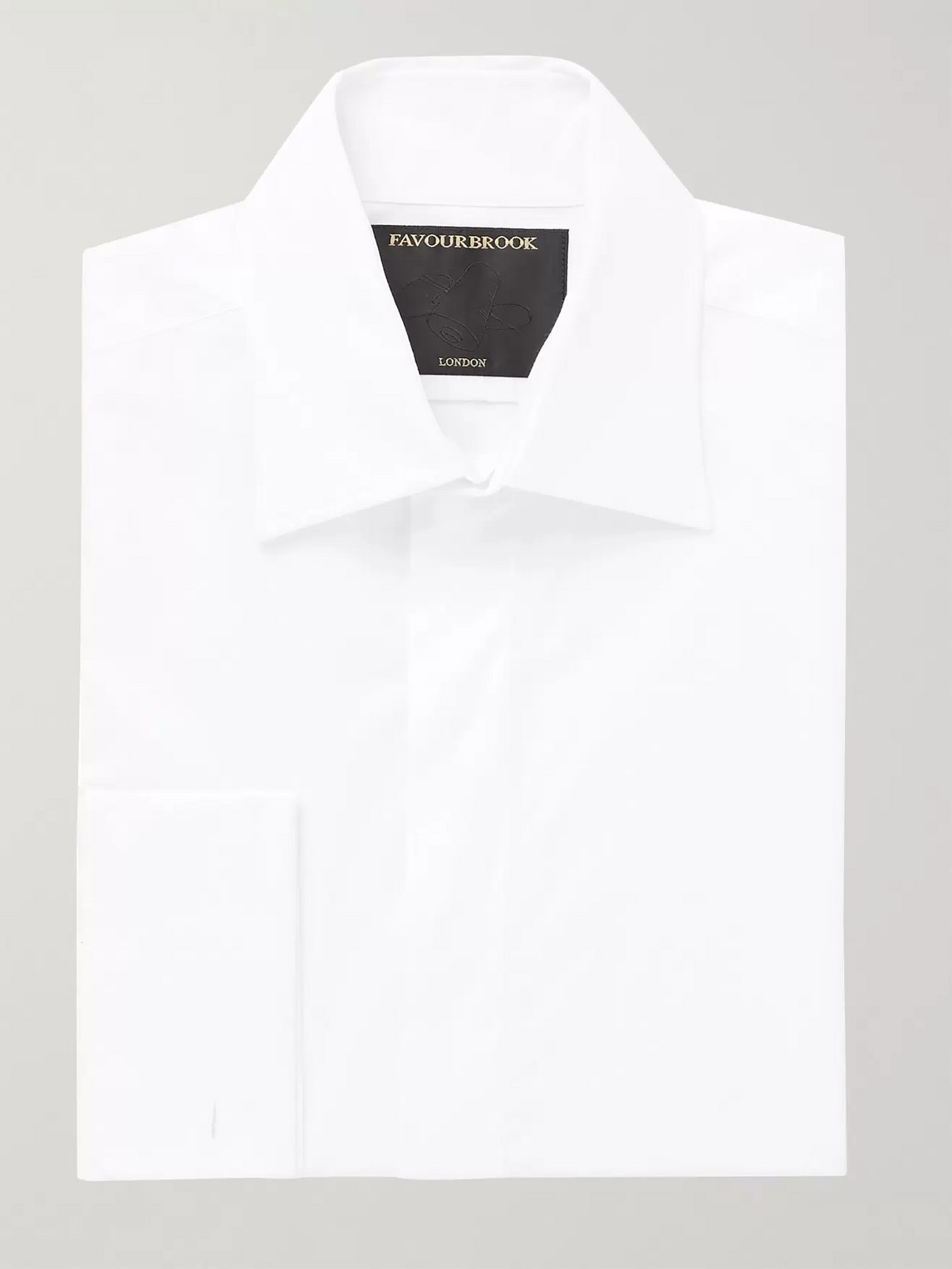 Favourbrook Gatsby Slim-fit Cotton-poplin Shirt In White