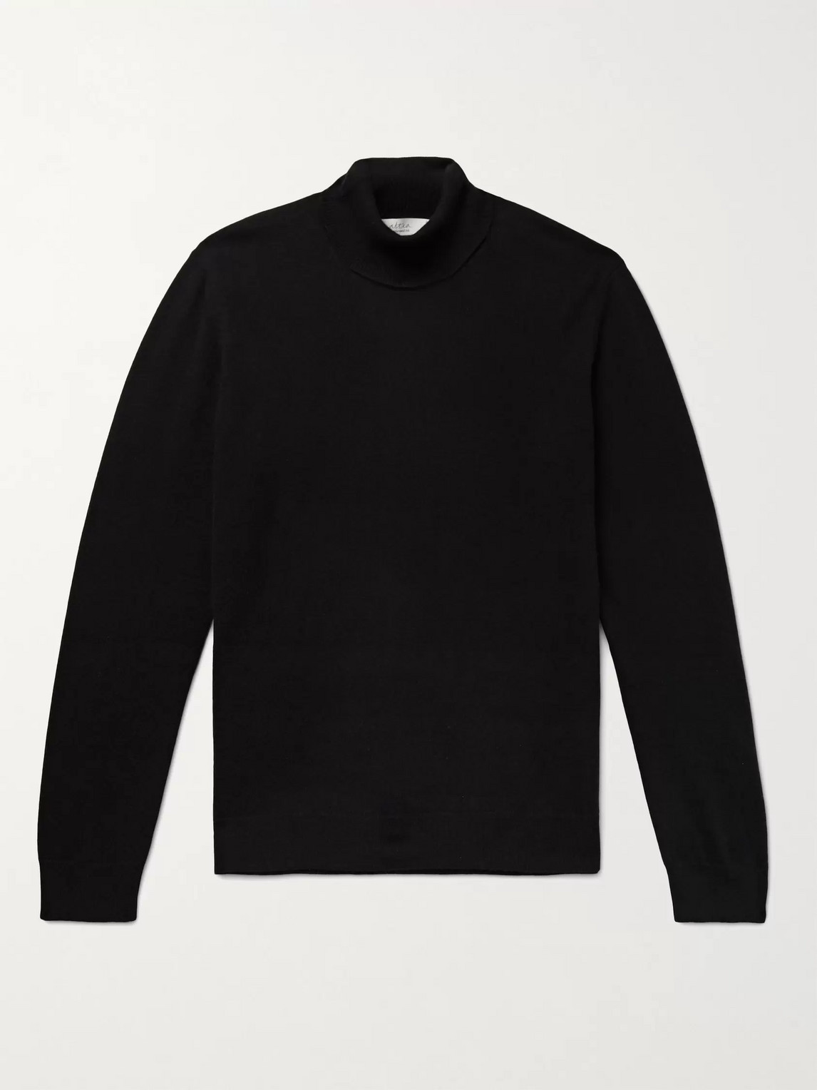 Altea Cashmere Rollneck Sweater In Black